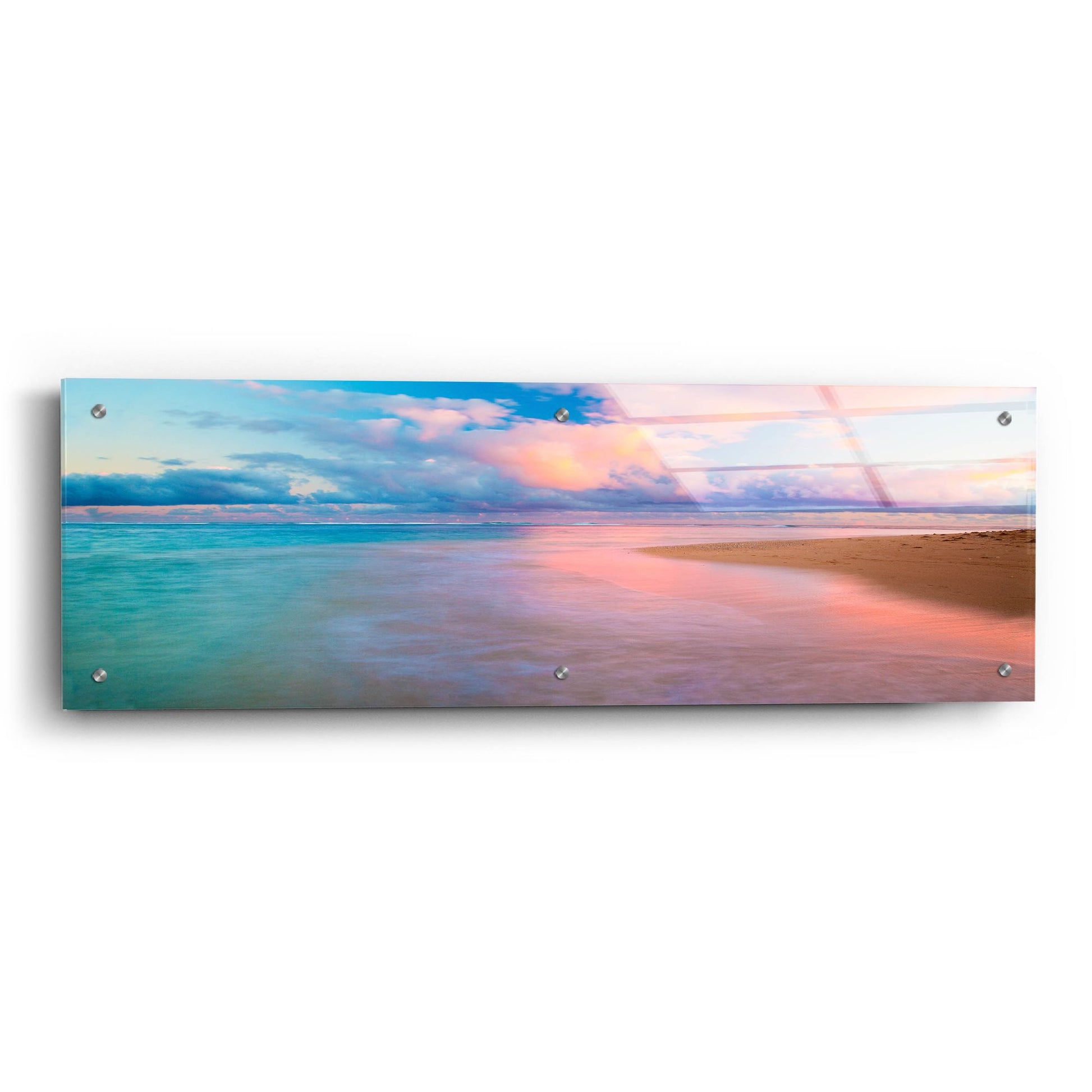 Epic Art 'Haena Beach' by Jeffrey Murray, Acrylic Glass Wall Art,36x12