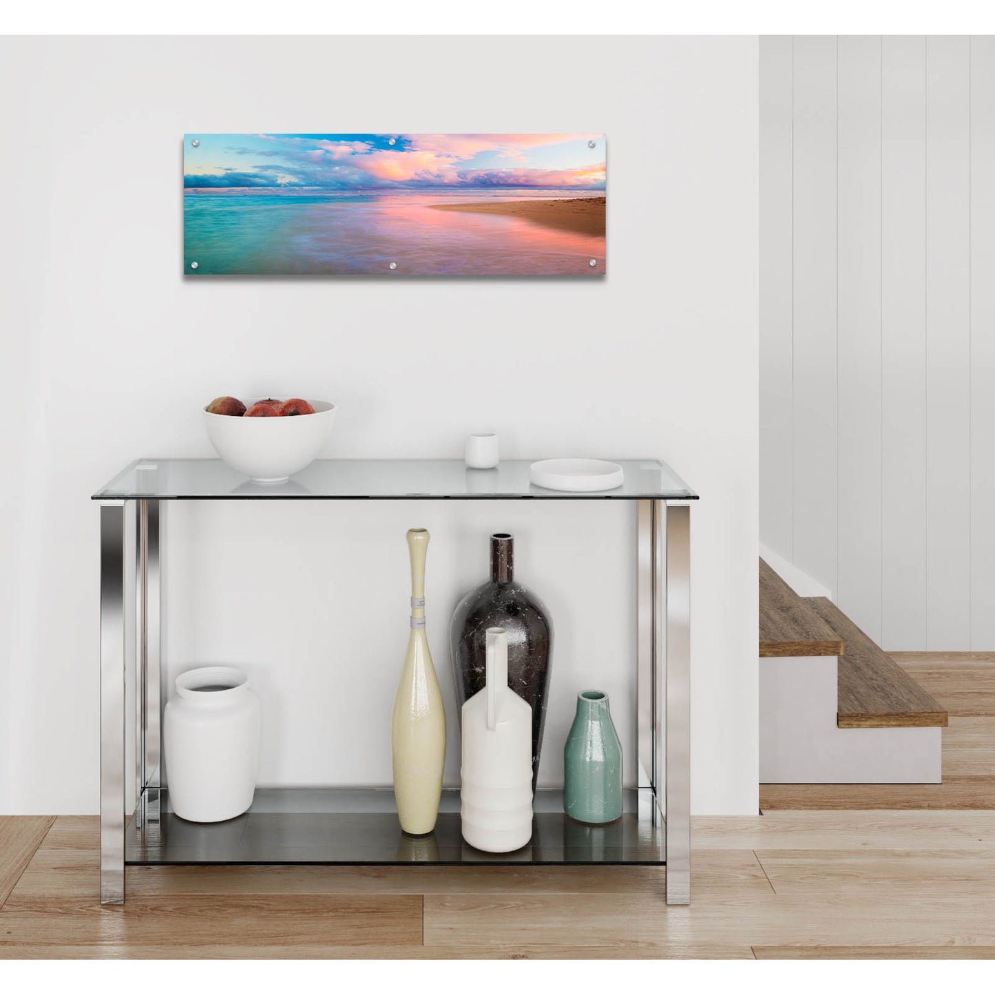 Epic Art 'Haena Beach' by Jeffrey Murray, Acrylic Glass Wall Art,36x12