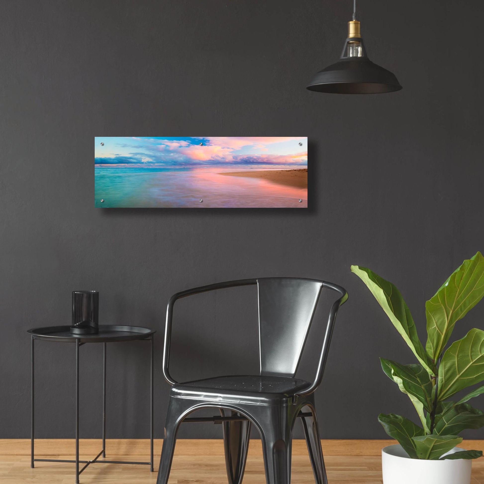 Epic Art 'Haena Beach' by Jeffrey Murray, Acrylic Glass Wall Art,36x12