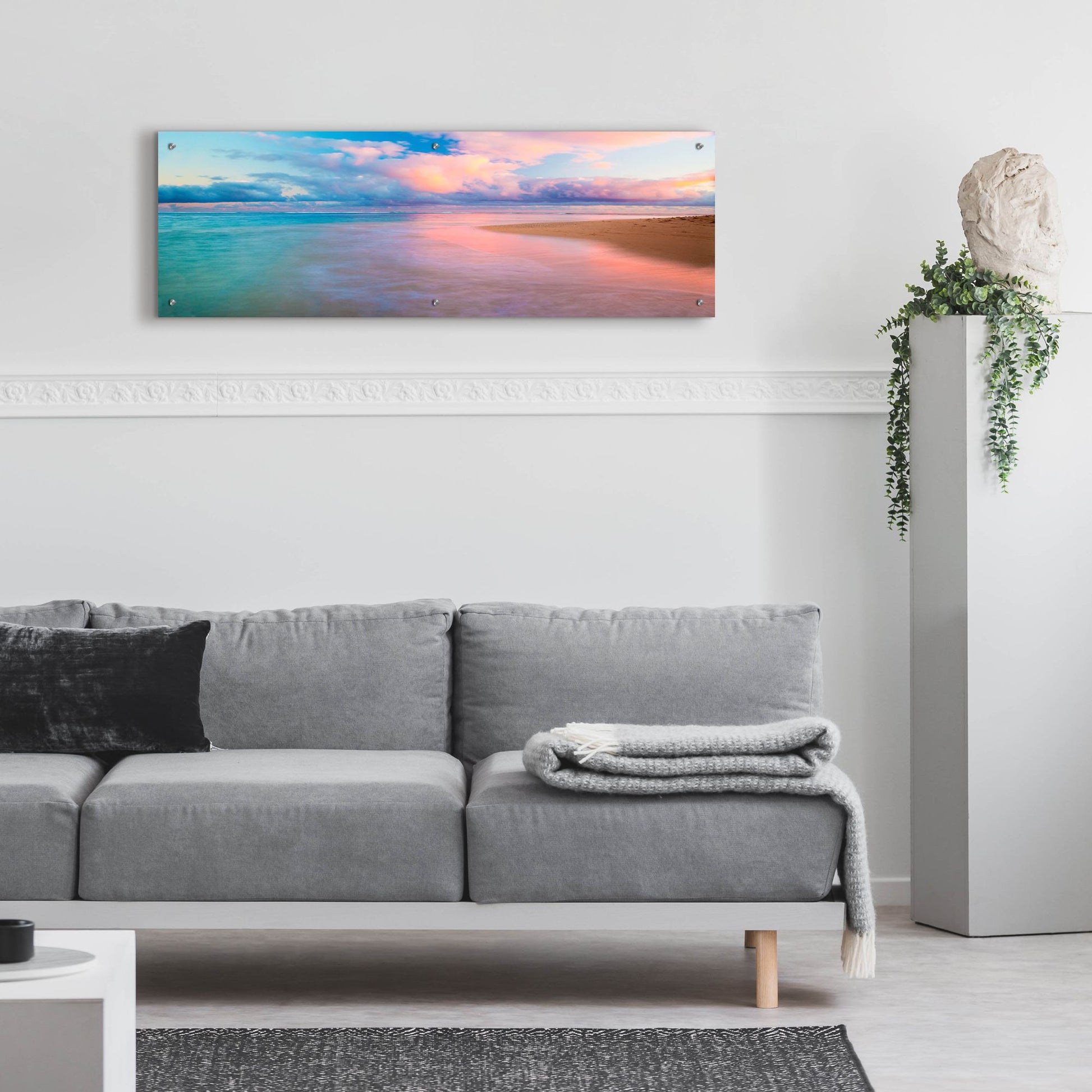 Epic Art 'Haena Beach' by Jeffrey Murray, Acrylic Glass Wall Art,48x16