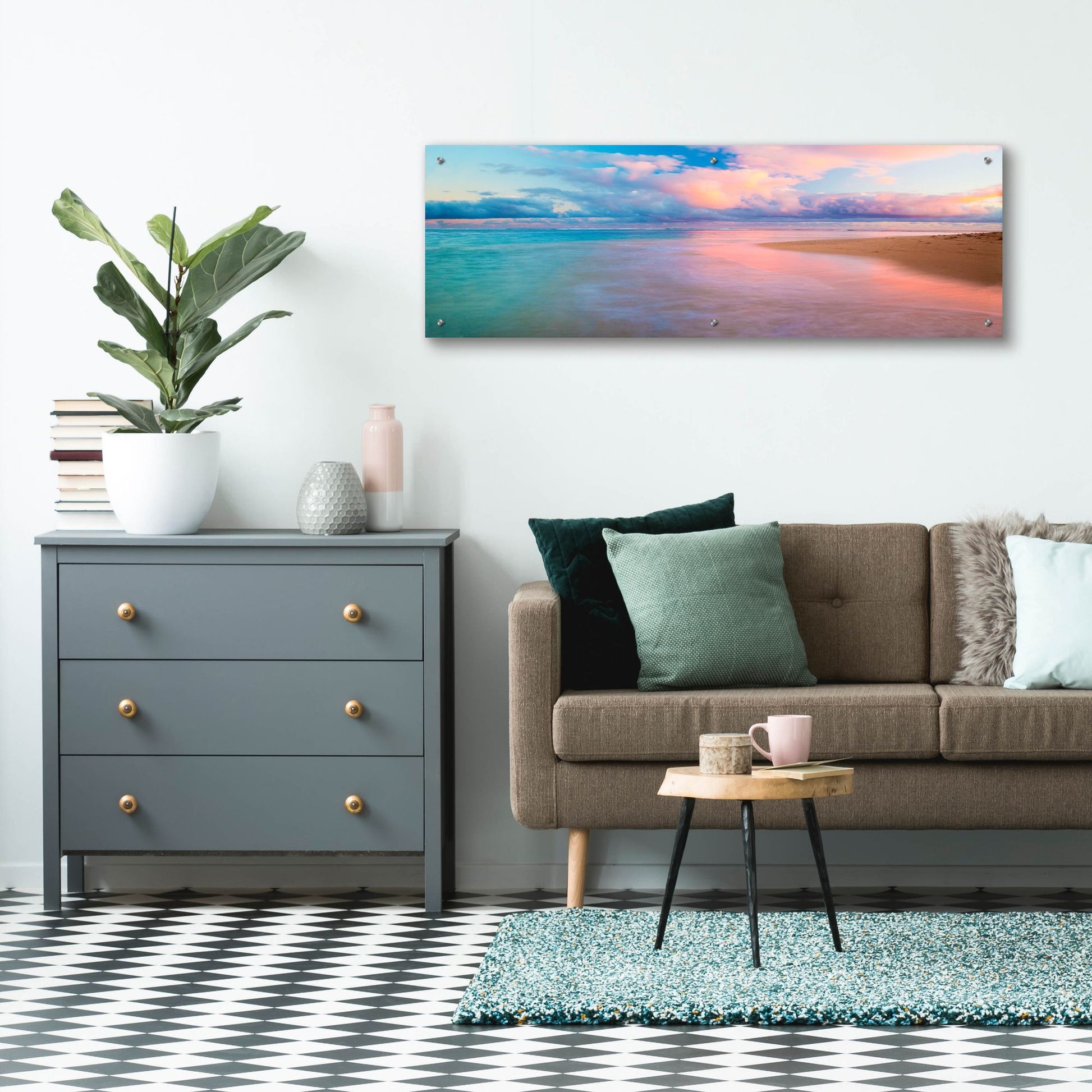 Epic Art 'Haena Beach' by Jeffrey Murray, Acrylic Glass Wall Art,48x16