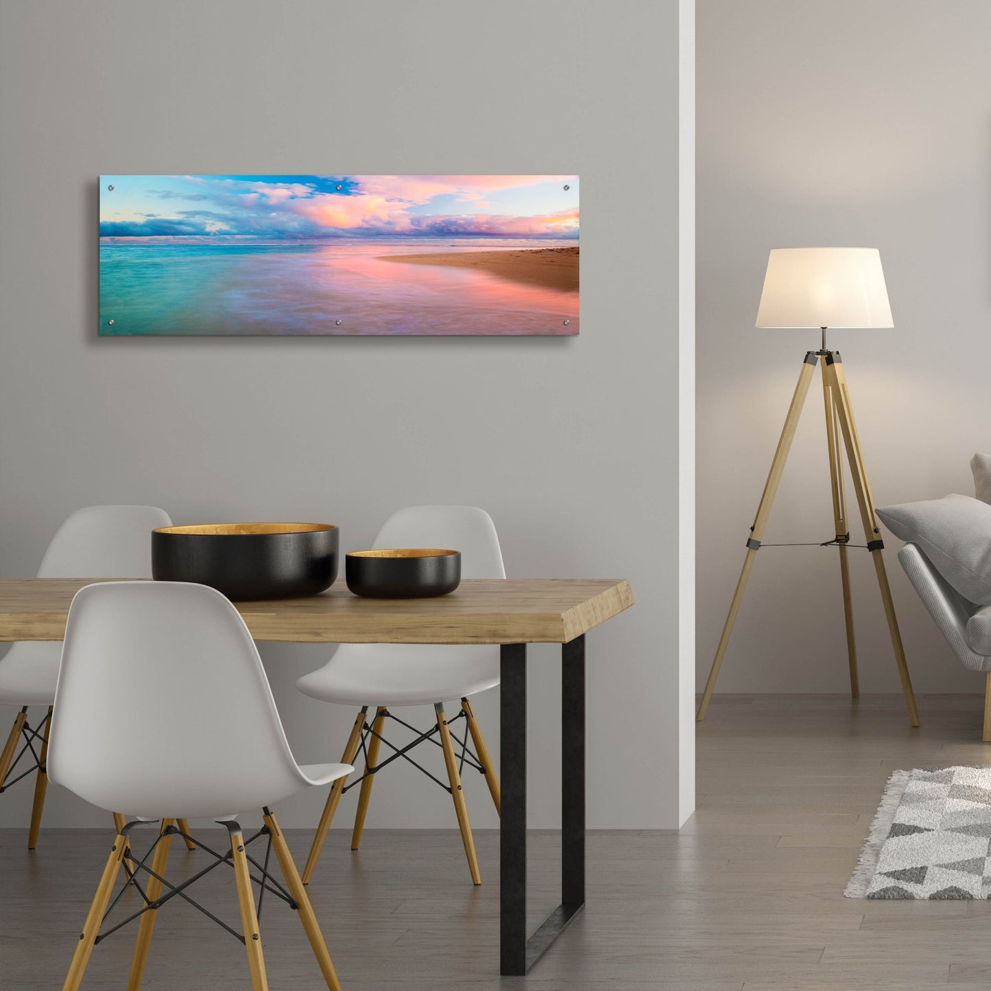 Epic Art 'Haena Beach' by Jeffrey Murray, Acrylic Glass Wall Art,48x16