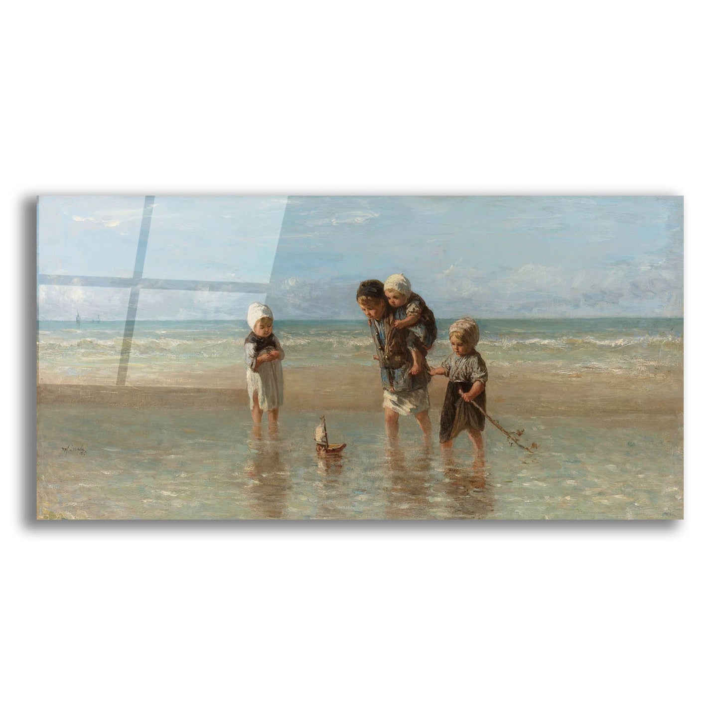 Epic Art 'Children Of The Sea 1872' by Jozef Israels, Acrylic Glass Wall Art