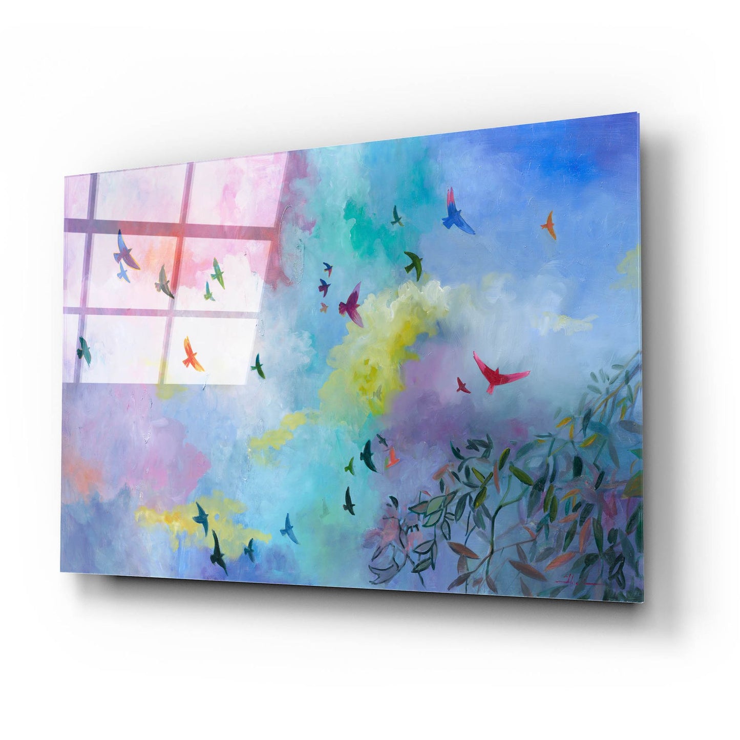 Epic Art 'Sky Is The Limit' by Julia Hacker, Acrylic Glass Wall Art,24x16