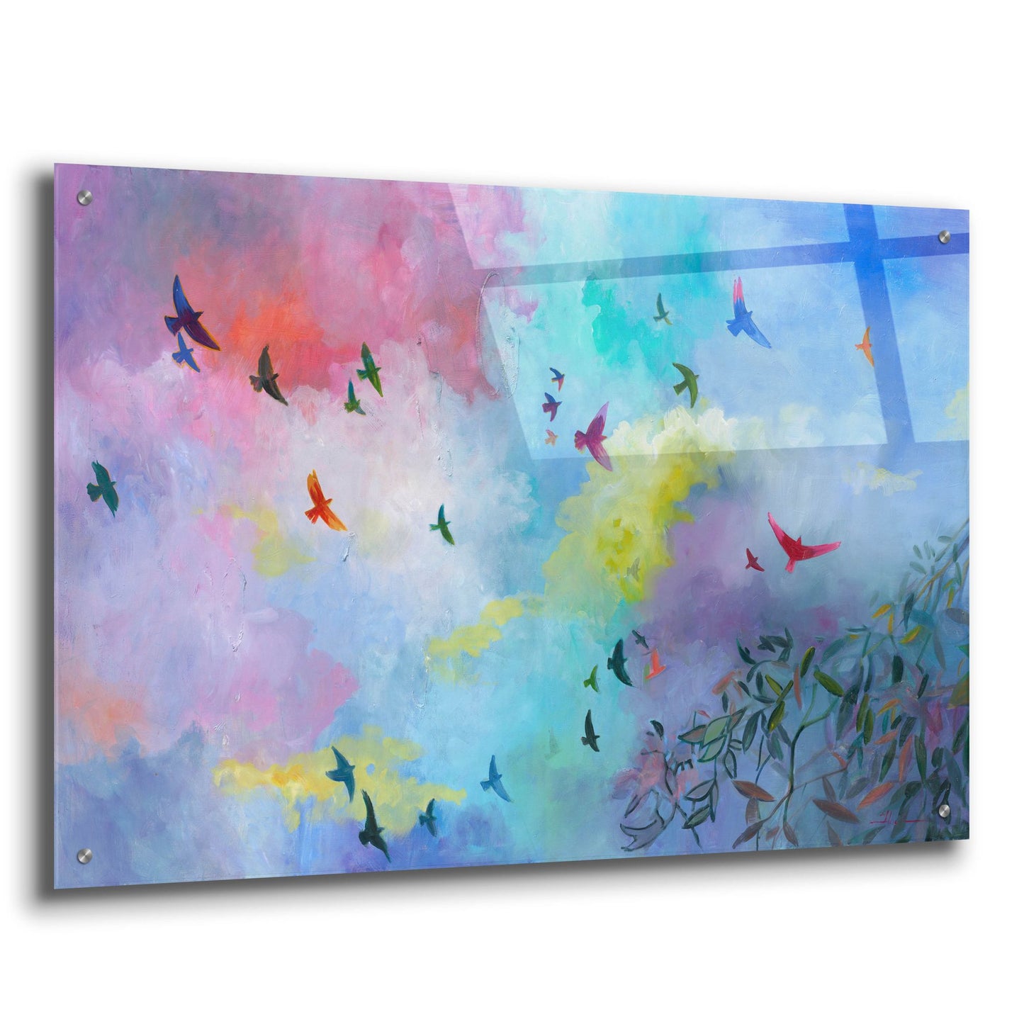 Epic Art 'Sky Is The Limit' by Julia Hacker, Acrylic Glass Wall Art,36x24