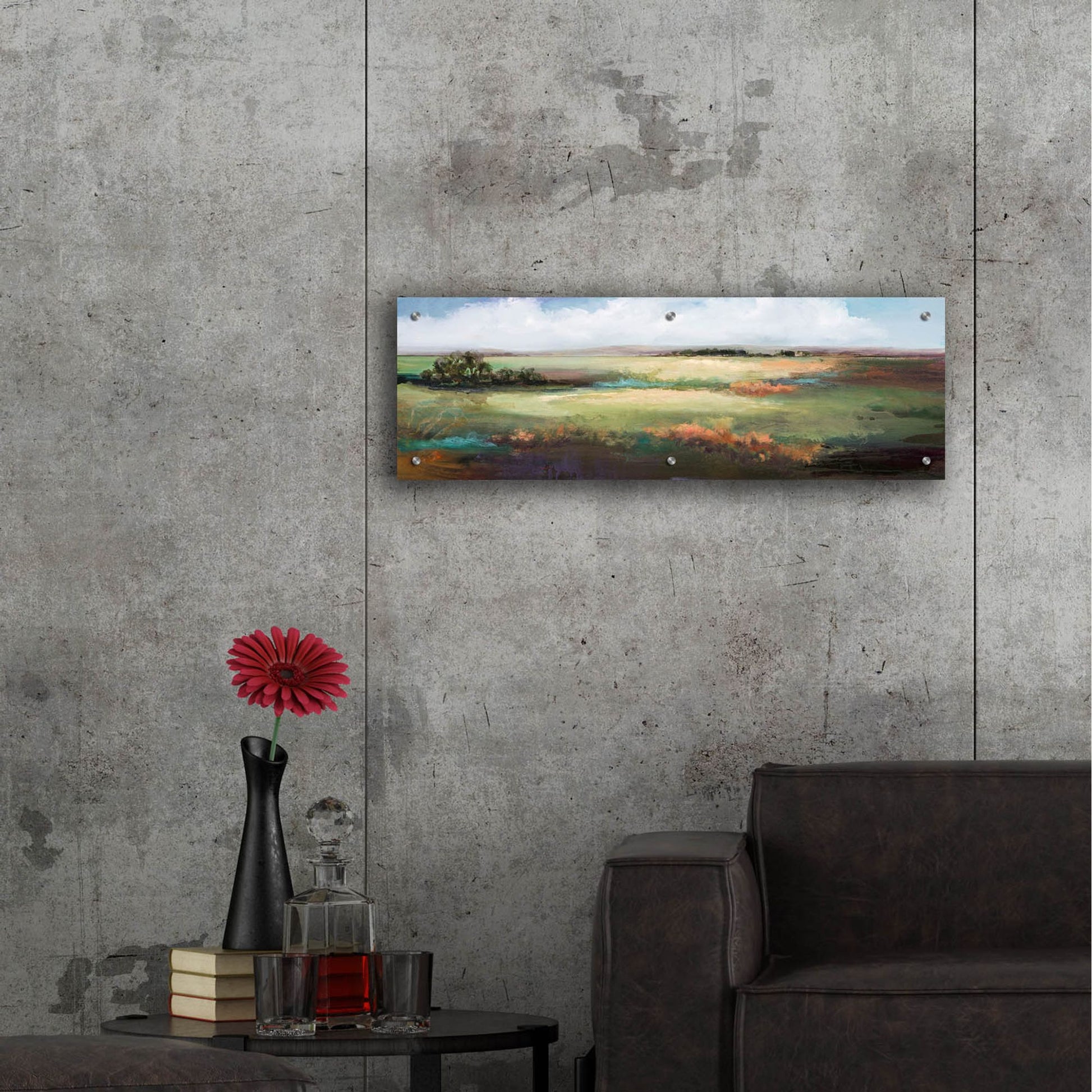 Epic Art 'A Day To Be Lazy' by Karen Hale, Acrylic Glass Wall Art,36x12