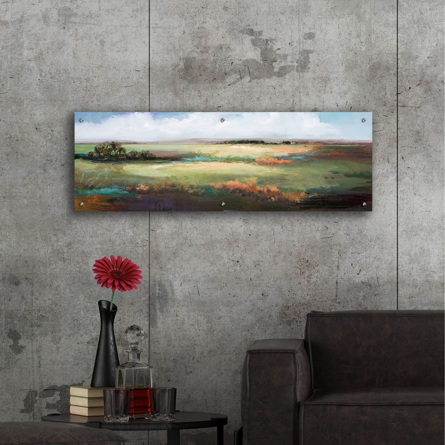 Epic Art 'A Day To Be Lazy' by Karen Hale, Acrylic Glass Wall Art,48x16