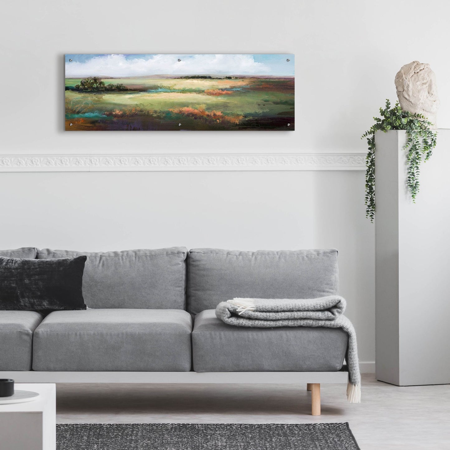 Epic Art 'A Day To Be Lazy' by Karen Hale, Acrylic Glass Wall Art,48x16