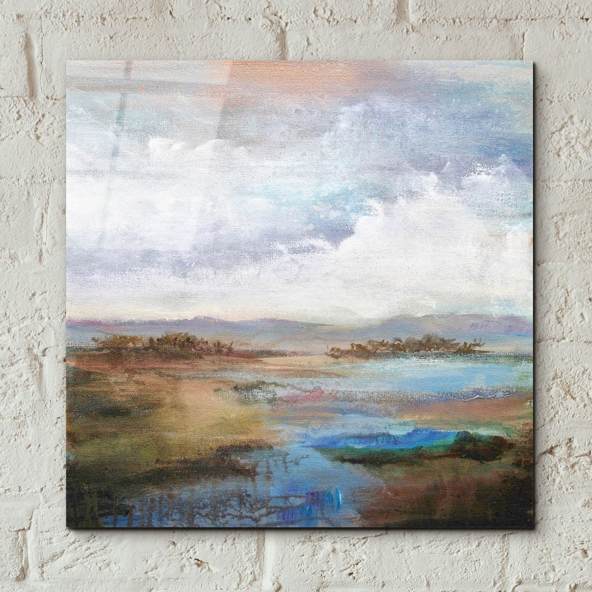 Epic Art 'Along The Stream' by Karen Hale, Acrylic Glass Wall Art,12x12