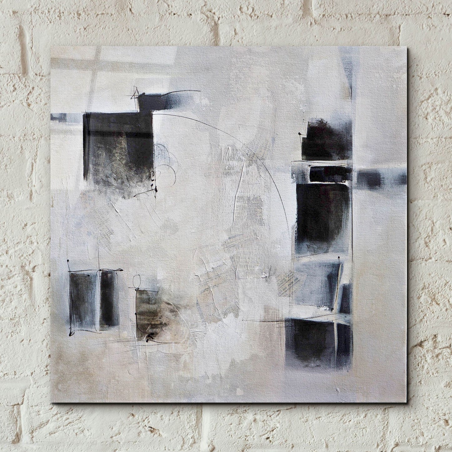 Epic Art 'Black And White And In Between' by Karen Hale, Acrylic Glass Wall Art,12x12