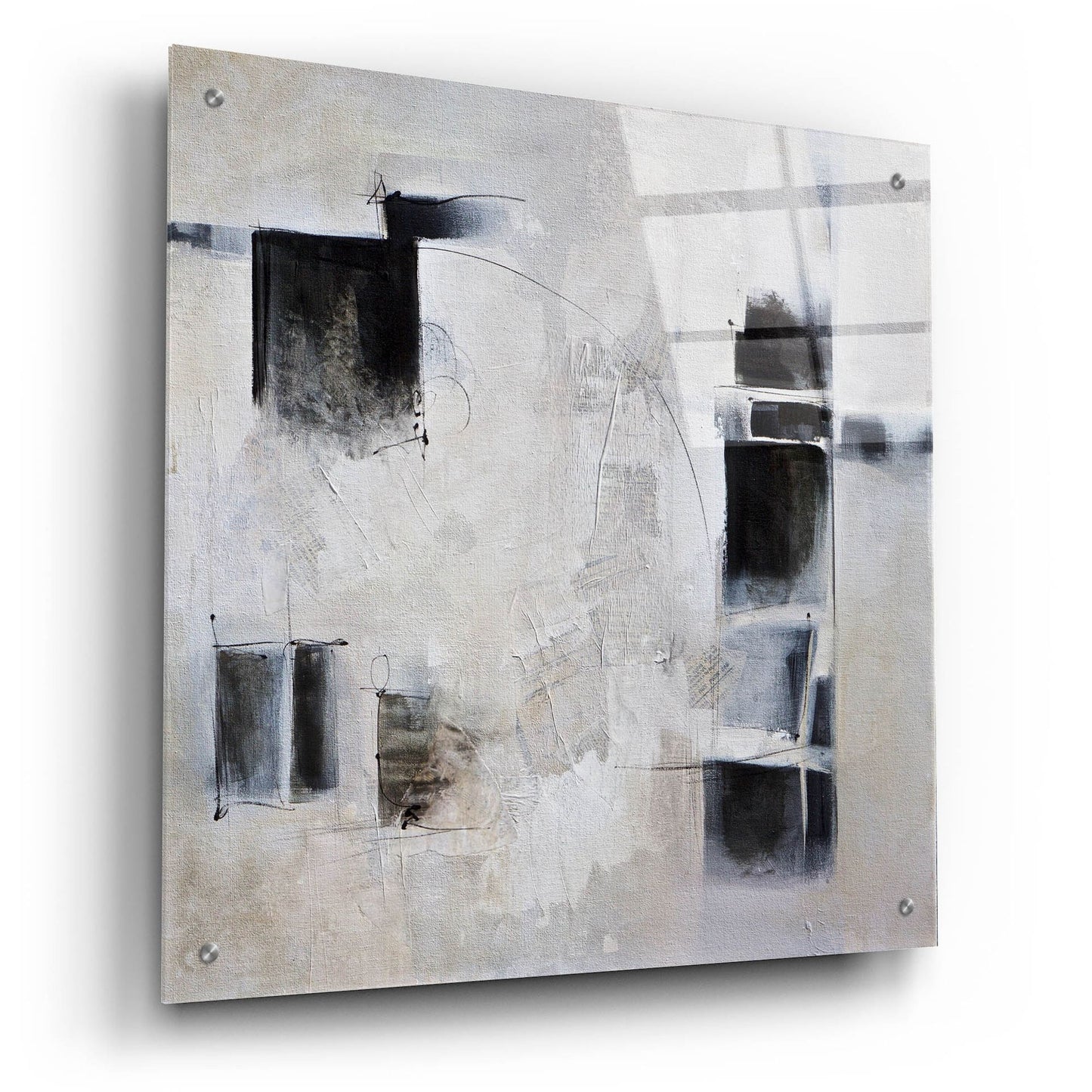 Epic Art 'Black And White And In Between' by Karen Hale, Acrylic Glass Wall Art,24x24