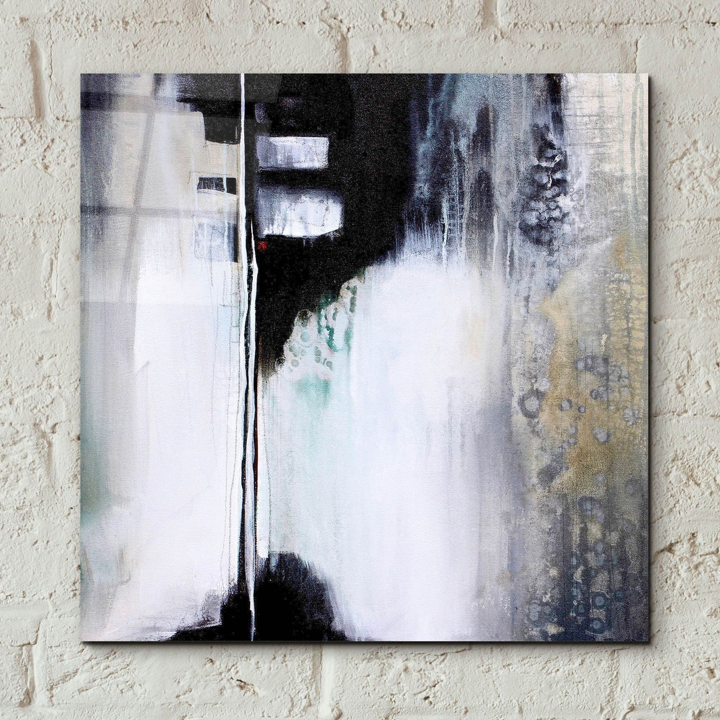 Epic Art 'Black And White Drama' by Karen Hale, Acrylic Glass Wall Art,12x12