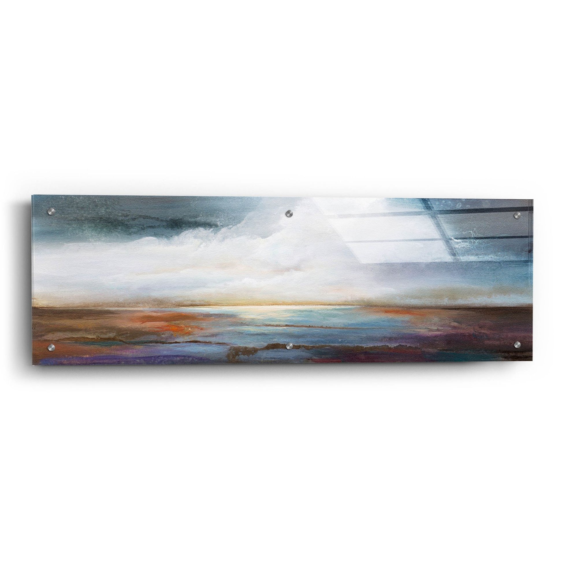 Epic Art 'Calm Waters' by Karen Hale, Acrylic Glass Wall Art,36x12