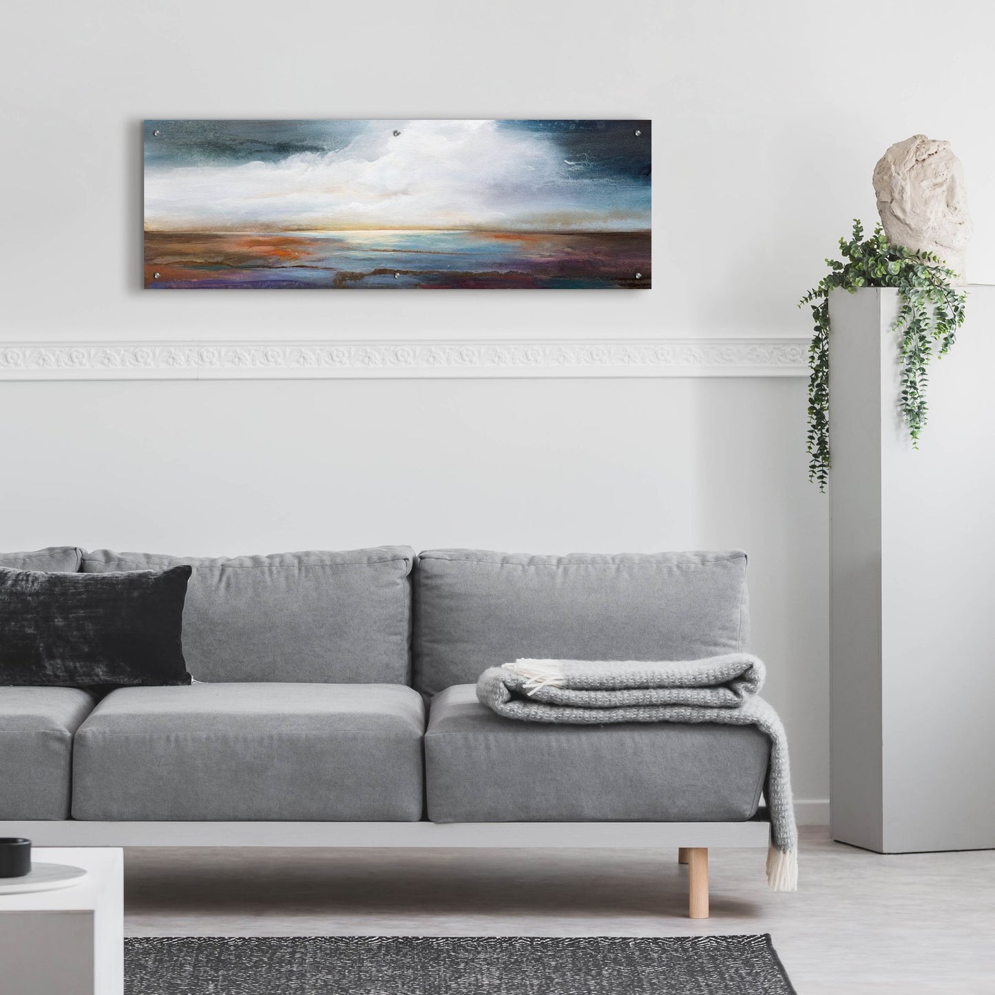 Epic Art 'Calm Waters' by Karen Hale, Acrylic Glass Wall Art,48x16