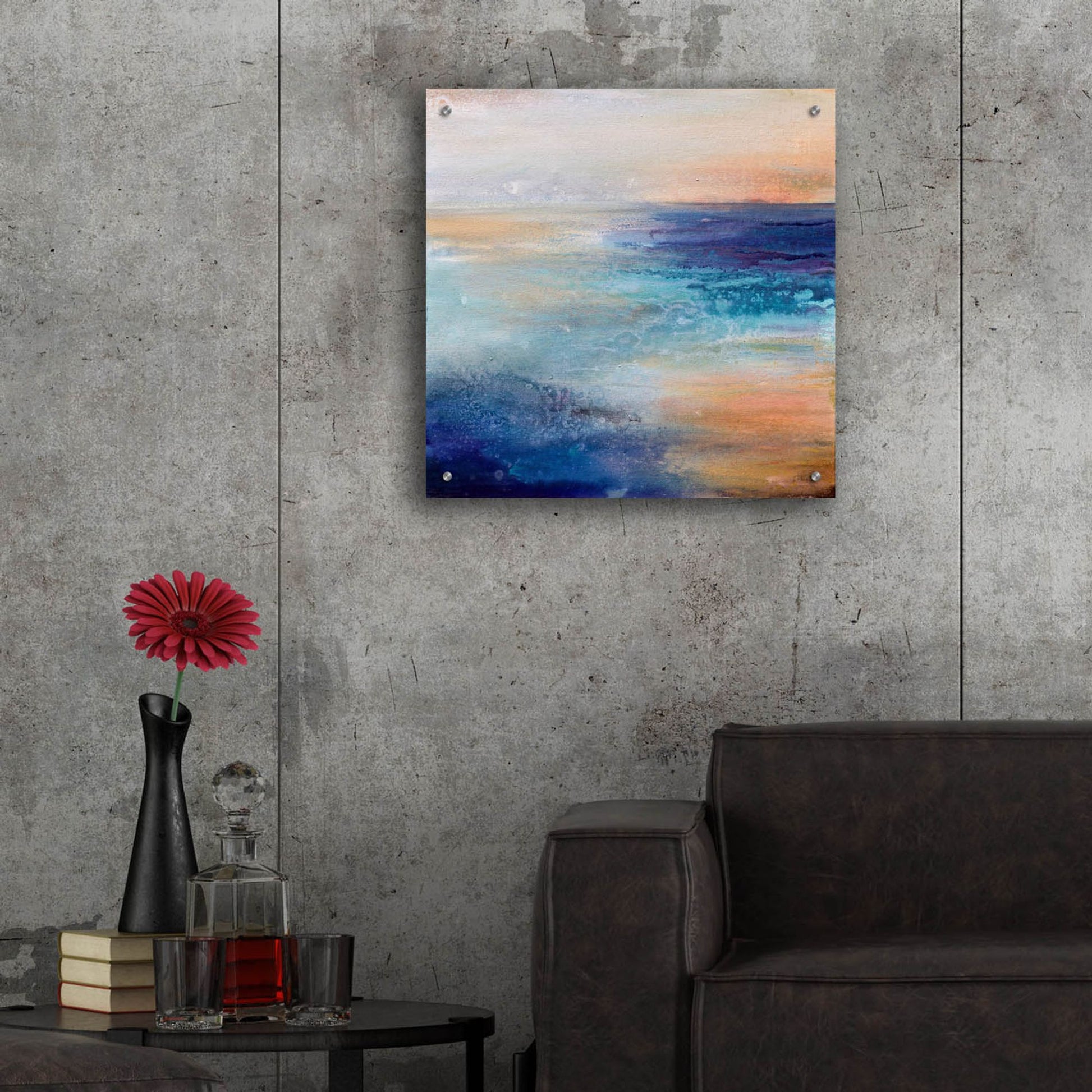 Epic Art 'Coastal Living' by Karen Hale, Acrylic Glass Wall Art,24x24