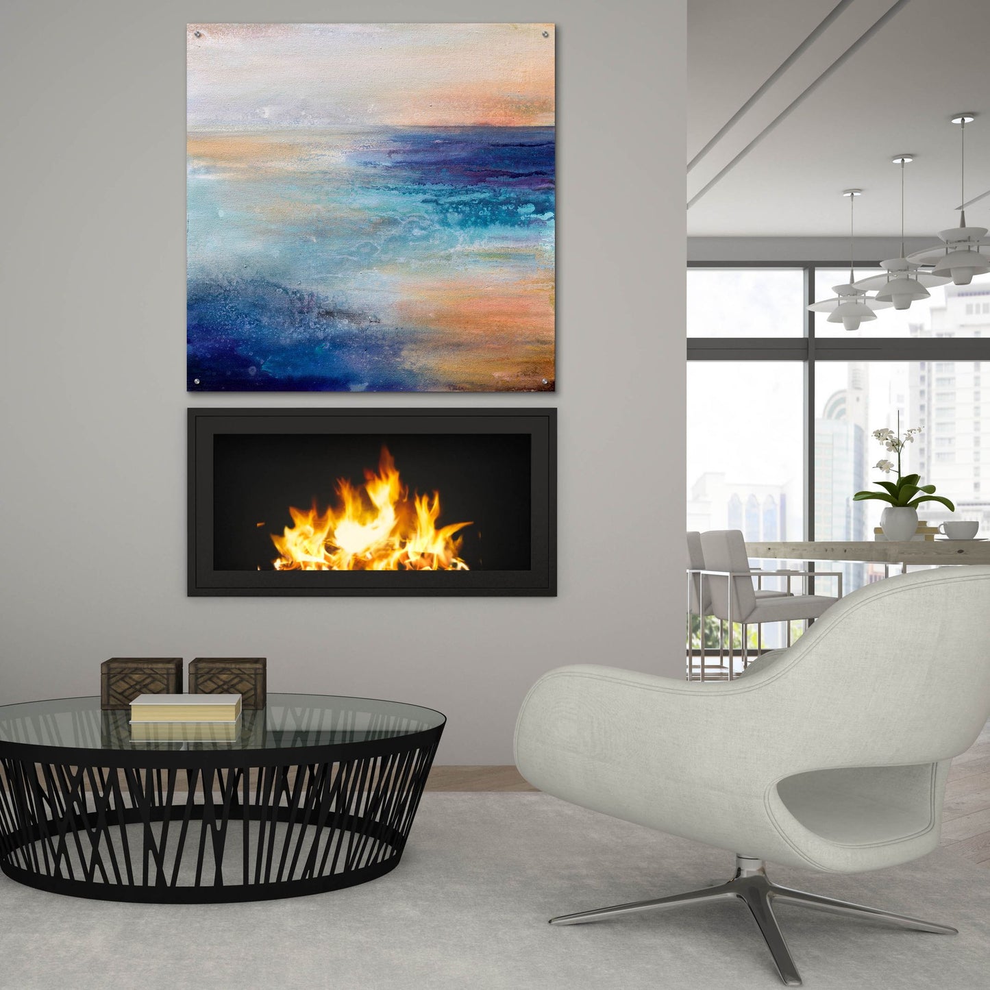 Epic Art 'Coastal Living' by Karen Hale, Acrylic Glass Wall Art,36x36