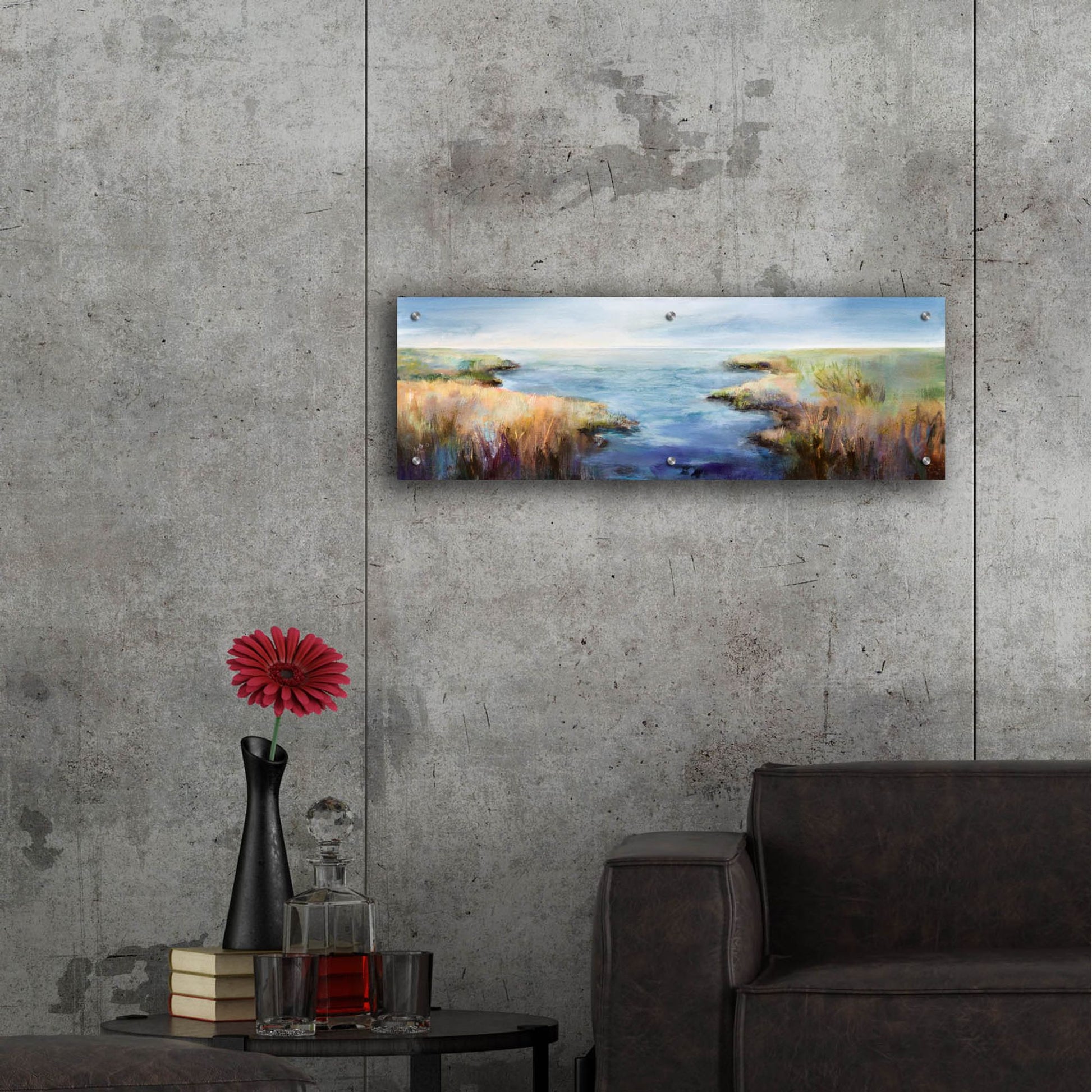 Epic Art 'Enjoying The View' by Karen Hale, Acrylic Glass Wall Art,36x12