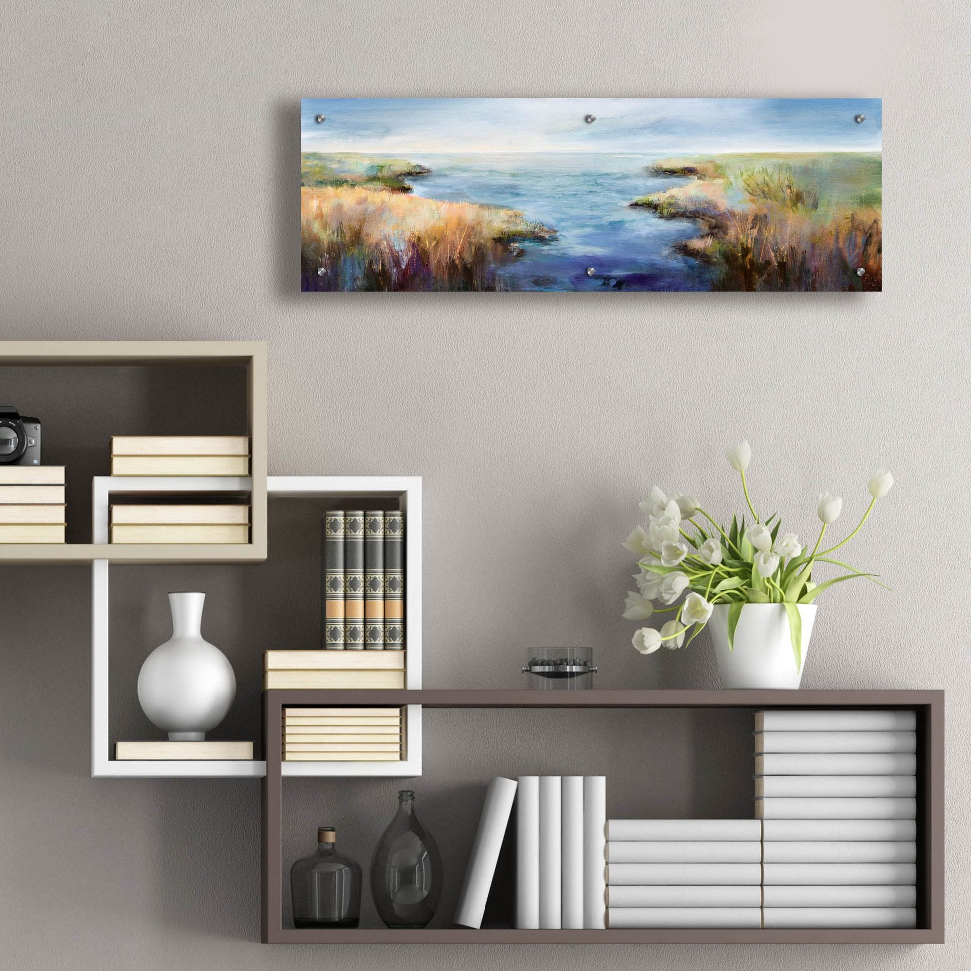 Epic Art 'Enjoying The View' by Karen Hale, Acrylic Glass Wall Art,36x12