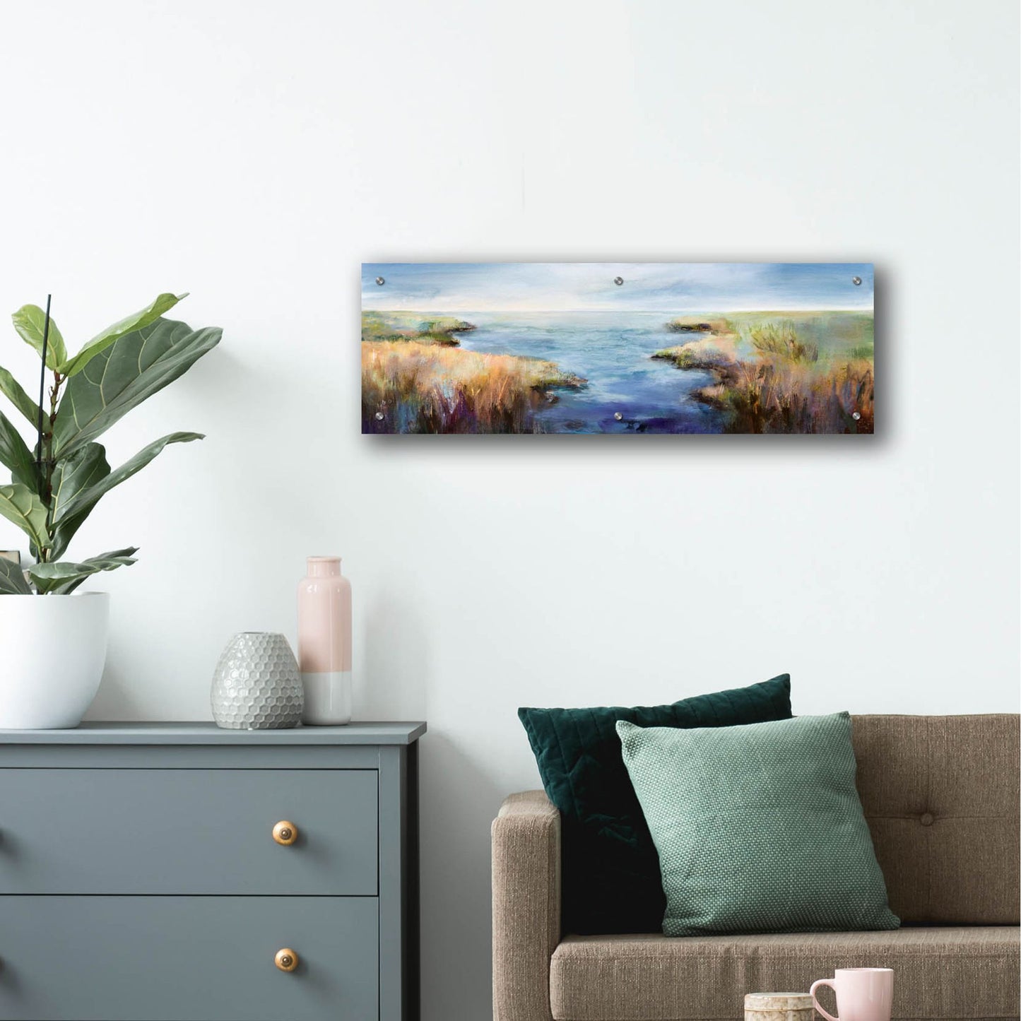 Epic Art 'Enjoying The View' by Karen Hale, Acrylic Glass Wall Art,36x12