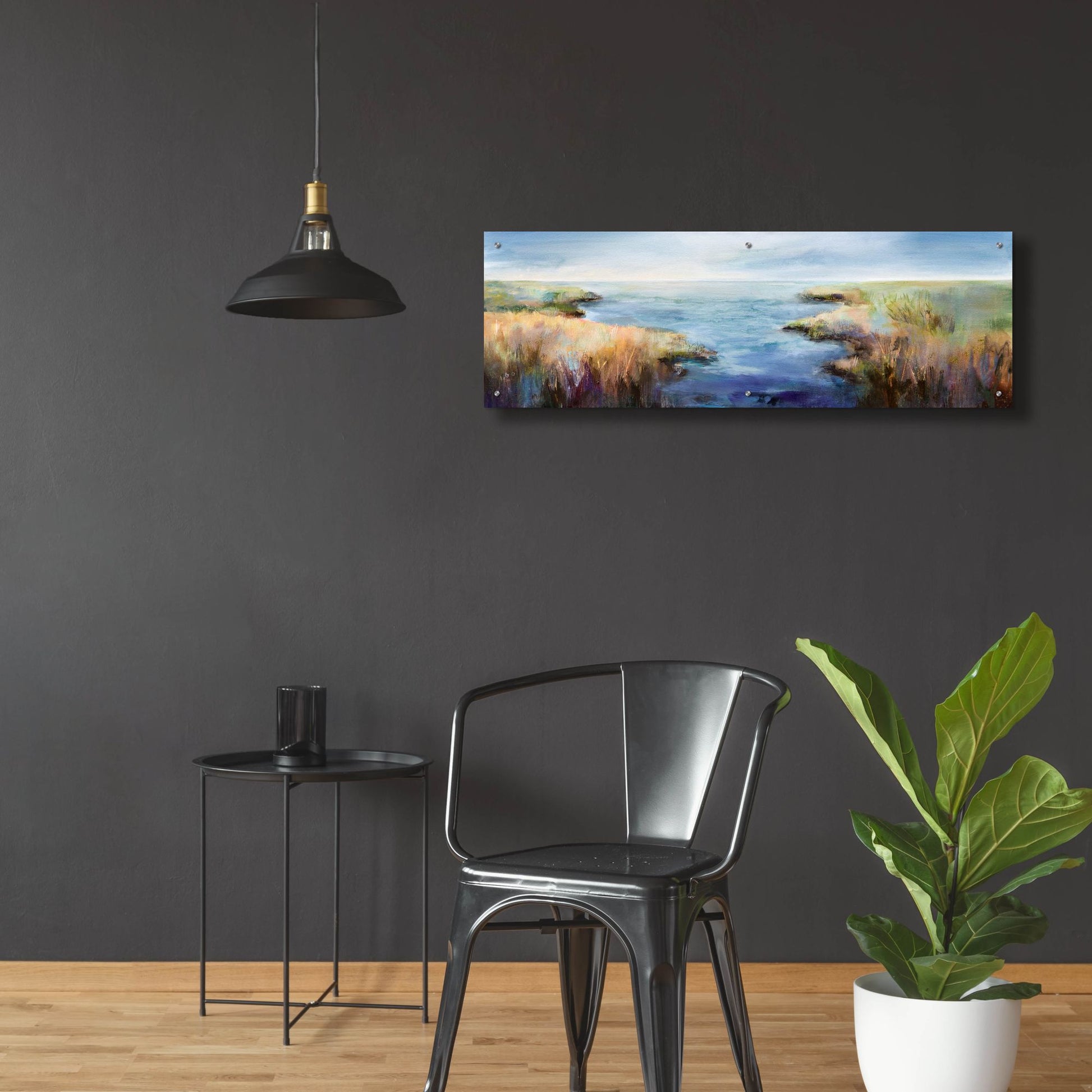 Epic Art 'Enjoying The View' by Karen Hale, Acrylic Glass Wall Art,48x16