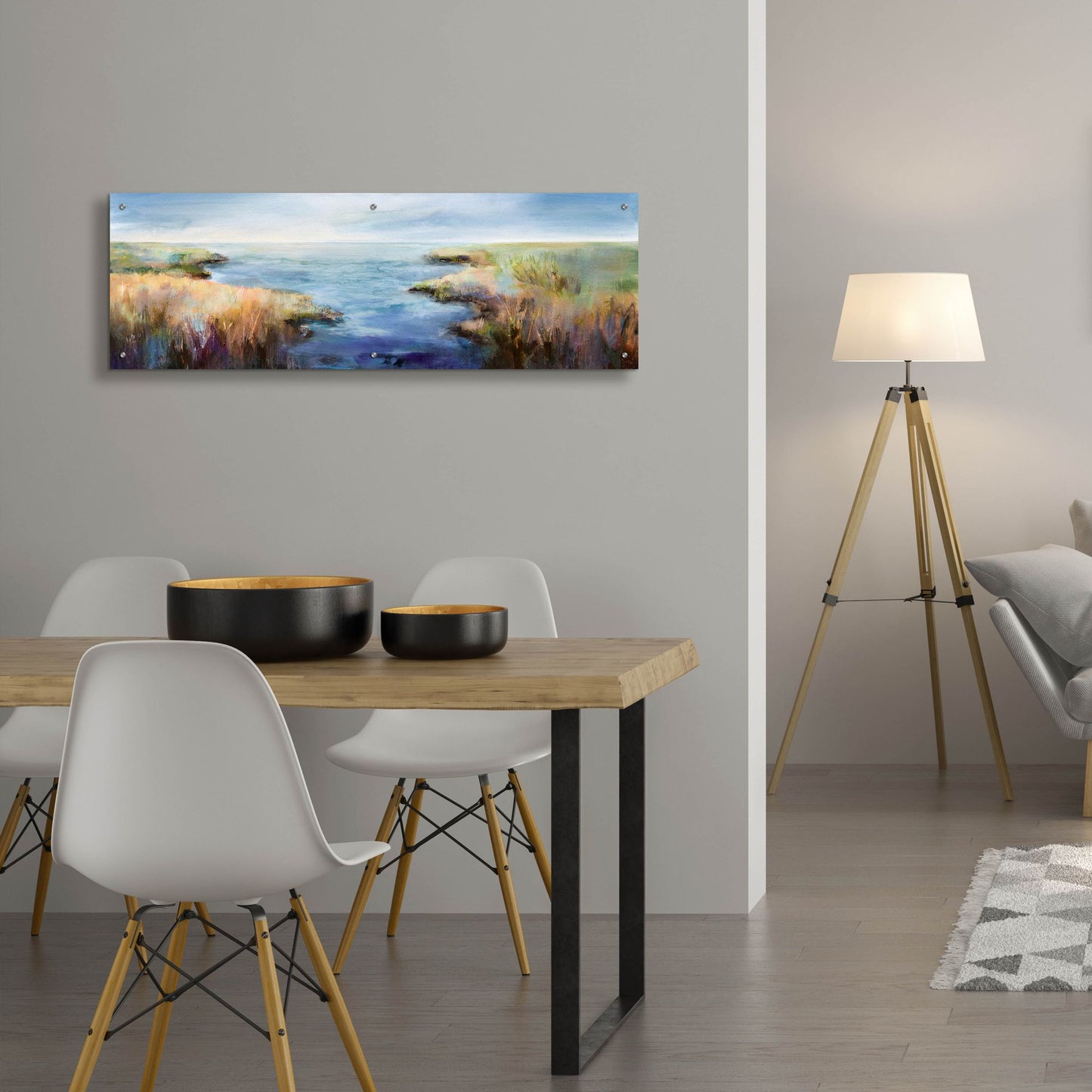 Epic Art 'Enjoying The View' by Karen Hale, Acrylic Glass Wall Art,48x16