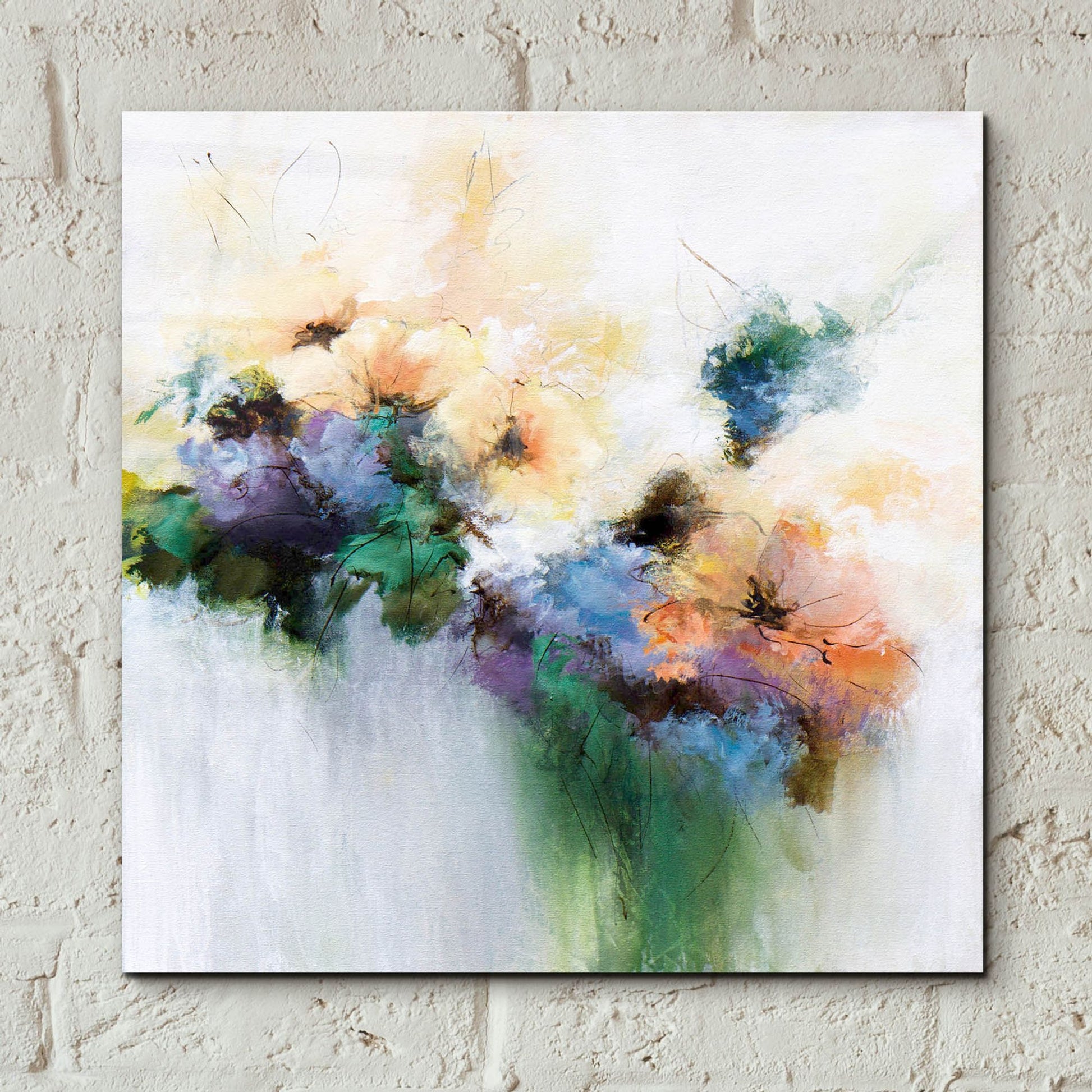 Epic Art 'Flower Patterns' by Karen Hale, Acrylic Glass Wall Art,12x12