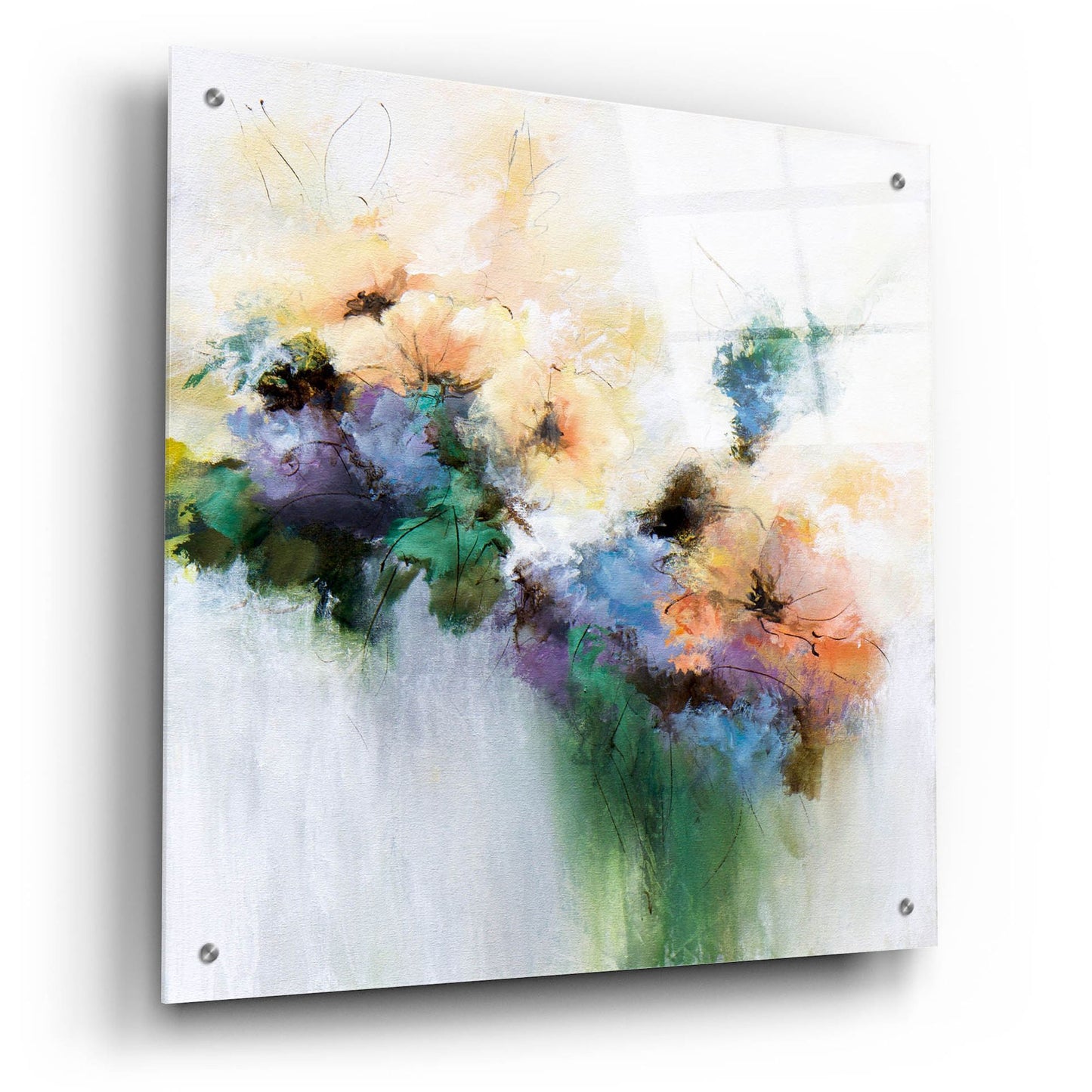 Epic Art 'Flower Patterns' by Karen Hale, Acrylic Glass Wall Art,24x24