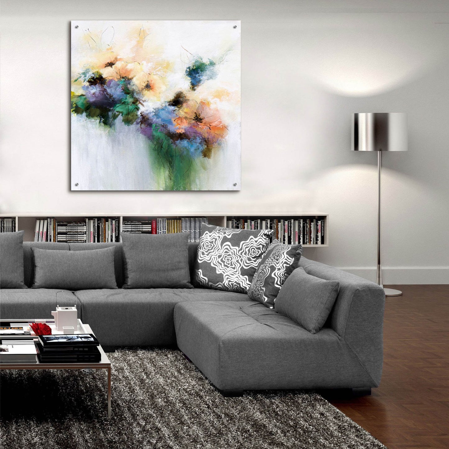 Epic Art 'Flower Patterns' by Karen Hale, Acrylic Glass Wall Art,36x36