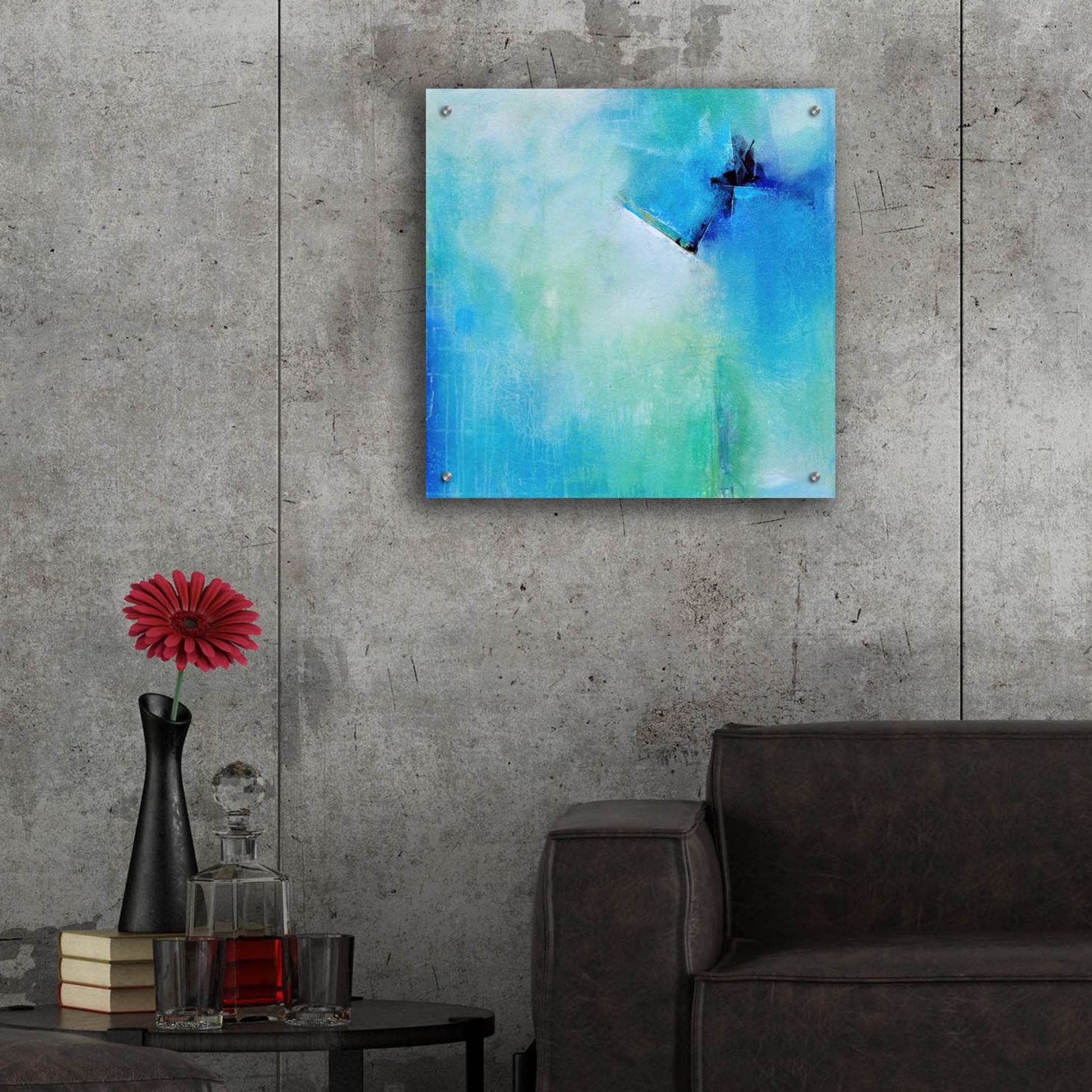 Epic Art 'Free Flow' by Karen Hale, Acrylic Glass Wall Art,24x24