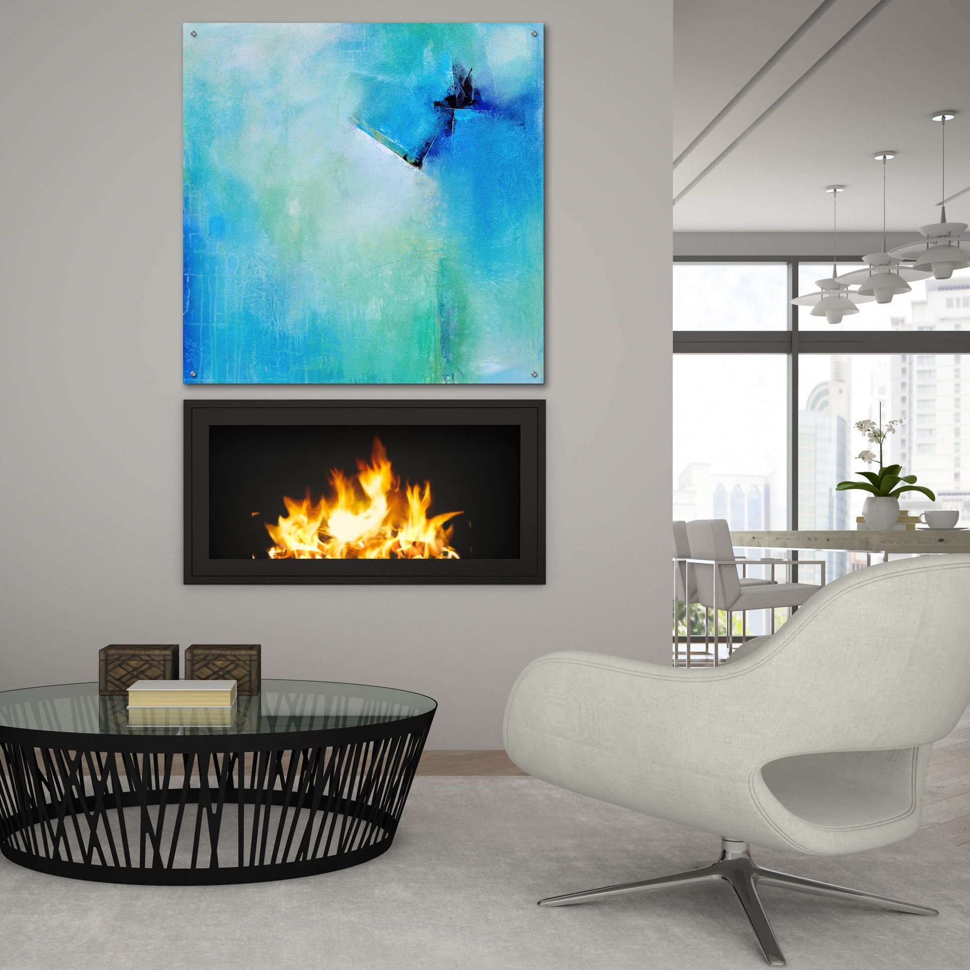 Epic Art 'Free Flow' by Karen Hale, Acrylic Glass Wall Art,36x36