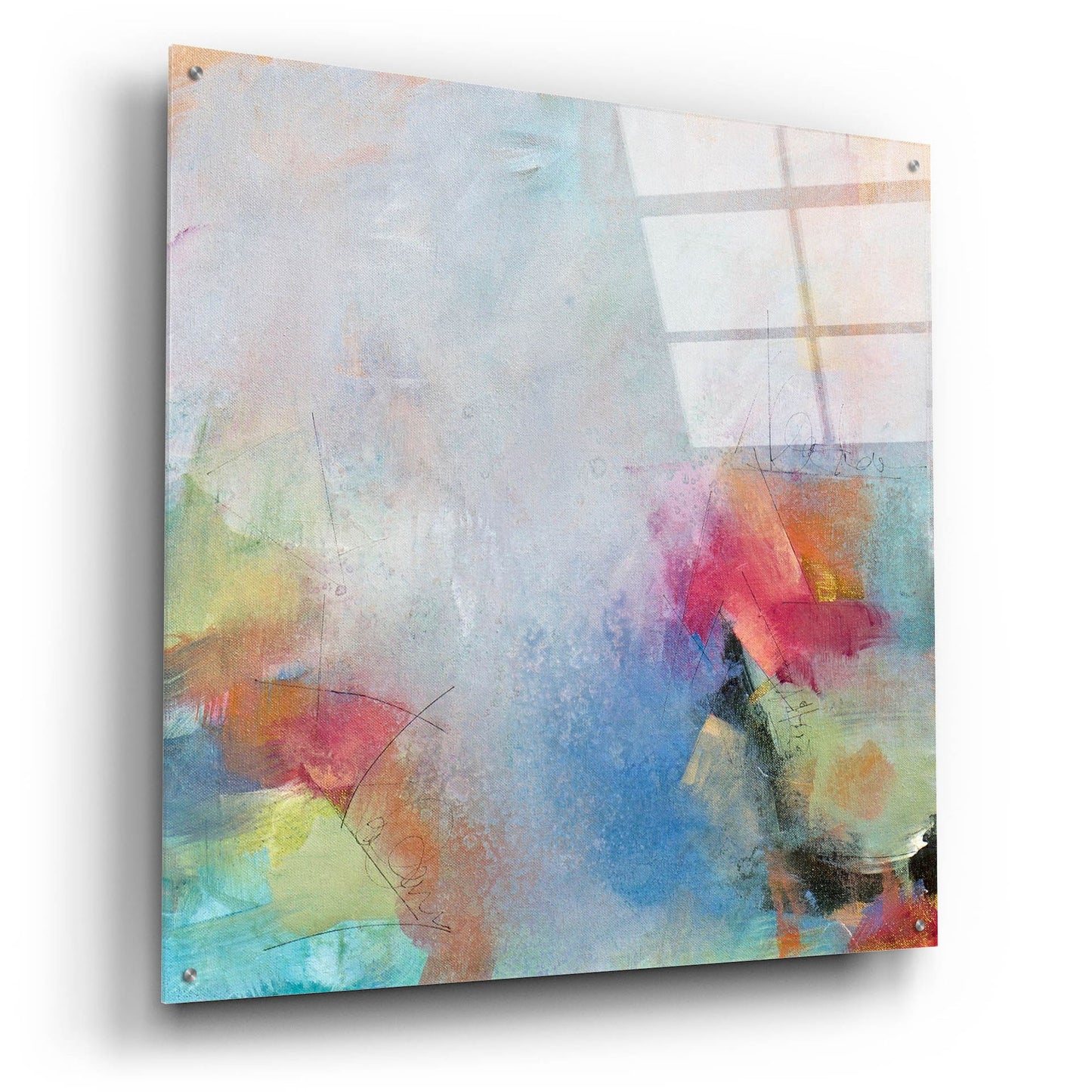 Epic Art 'Happy Place' by Karen Hale, Acrylic Glass Wall Art,36x36