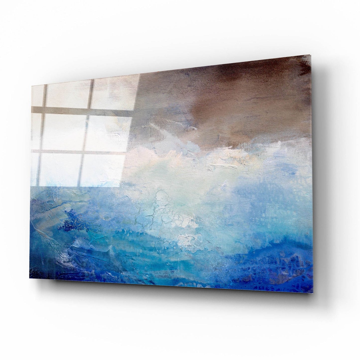 Epic Art 'Ombre Blue' by Karen Hale, Acrylic Glass Wall Art,16x12