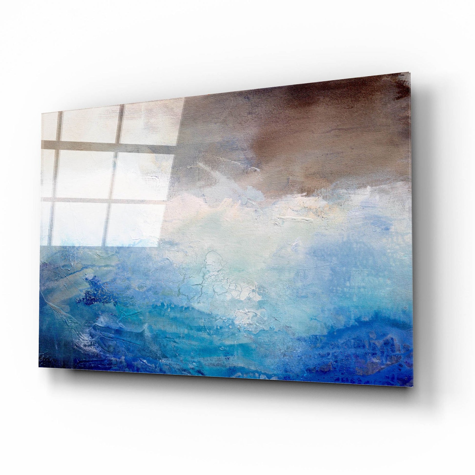 Epic Art 'Ombre Blue' by Karen Hale, Acrylic Glass Wall Art,16x12