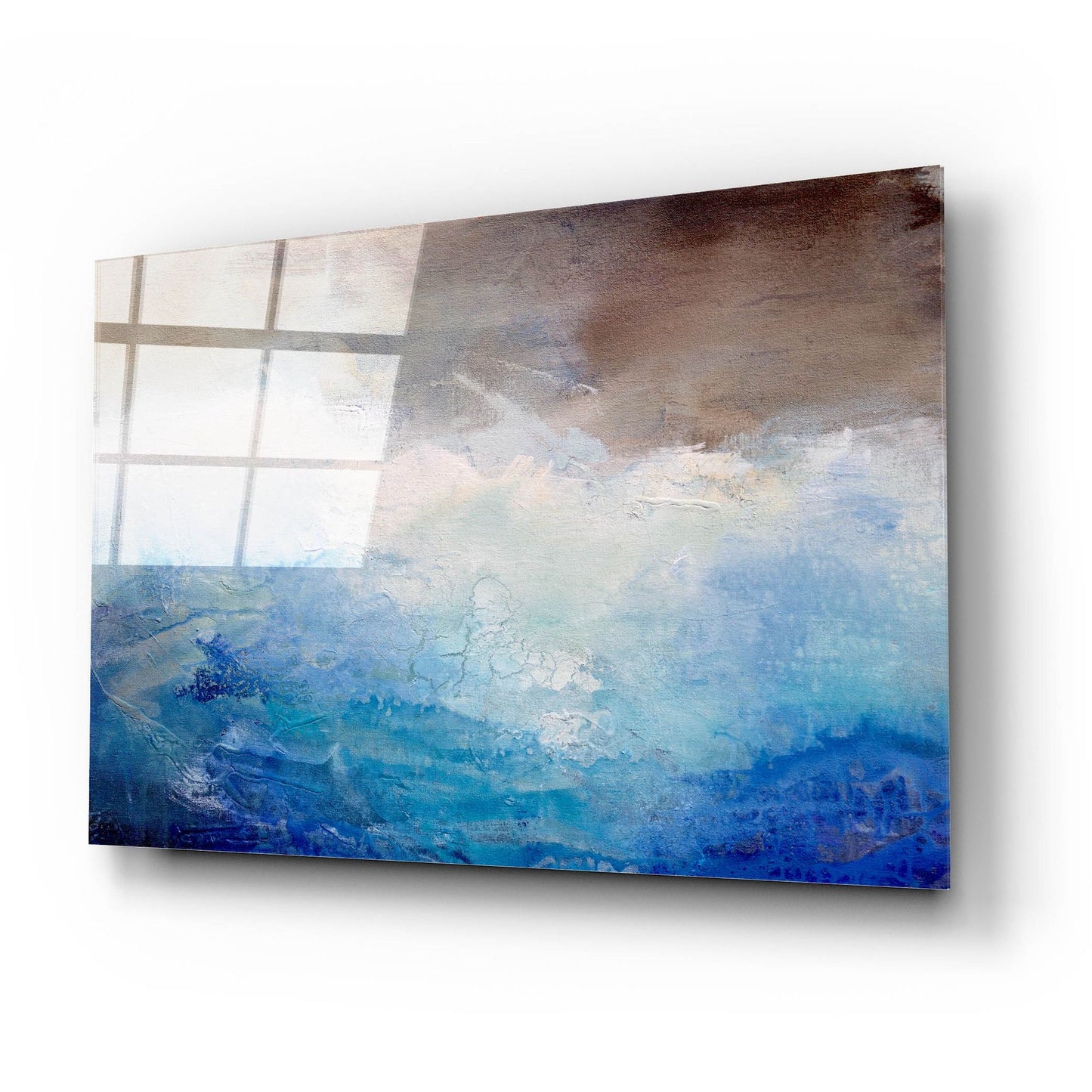 Epic Art 'Ombre Blue' by Karen Hale, Acrylic Glass Wall Art,24x16