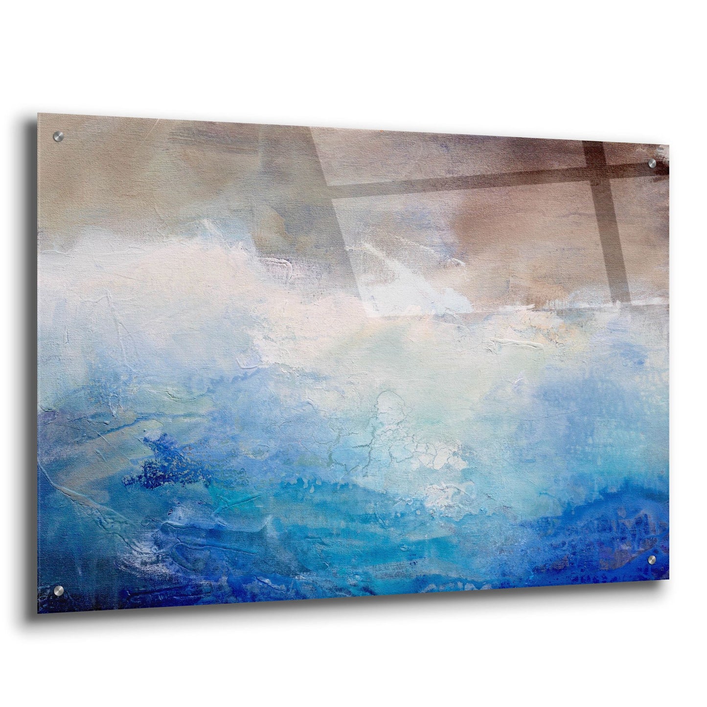 Epic Art 'Ombre Blue' by Karen Hale, Acrylic Glass Wall Art,36x24