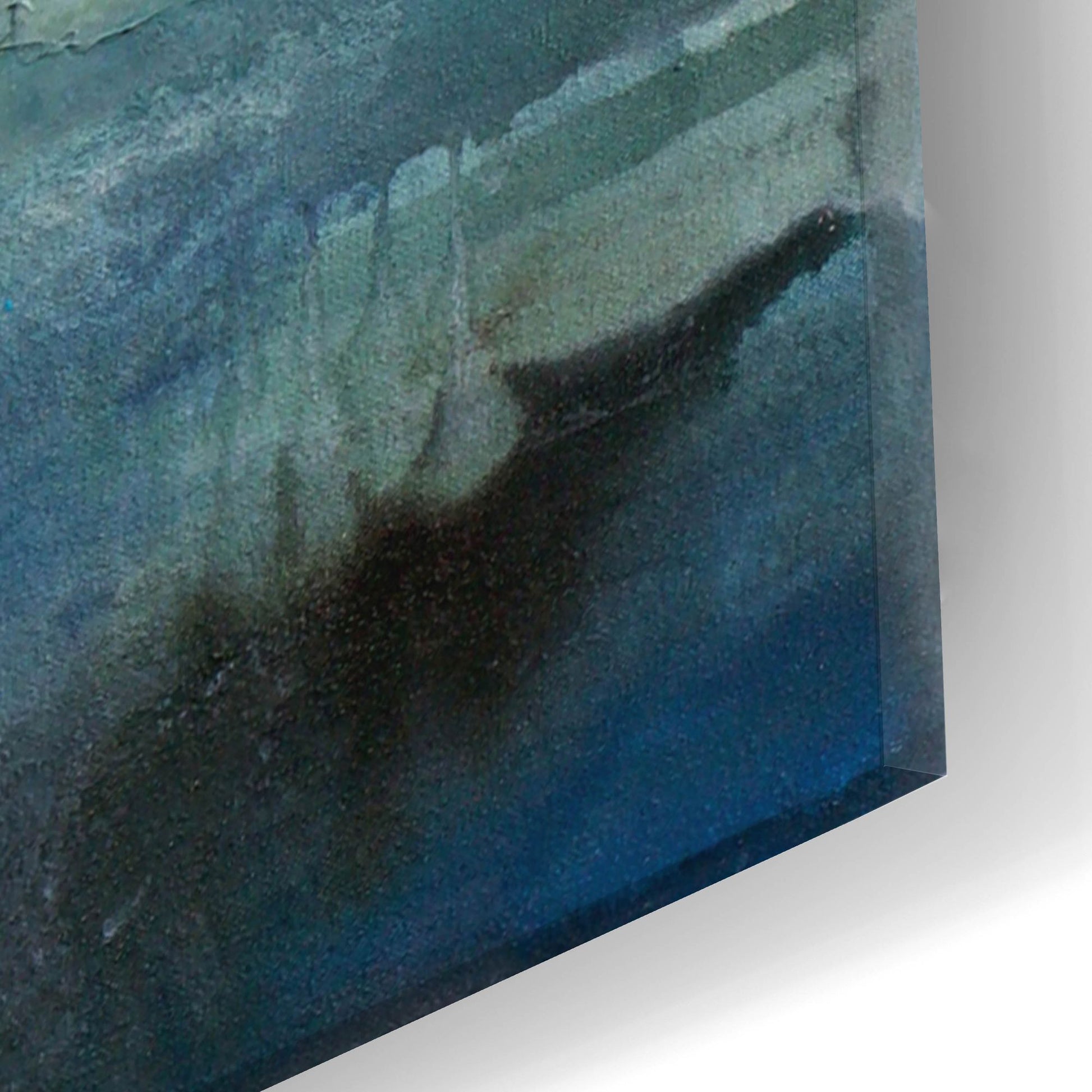 Epic Art 'On The Edge Of Blue' by Karen Hale, Acrylic Glass Wall Art,16x24