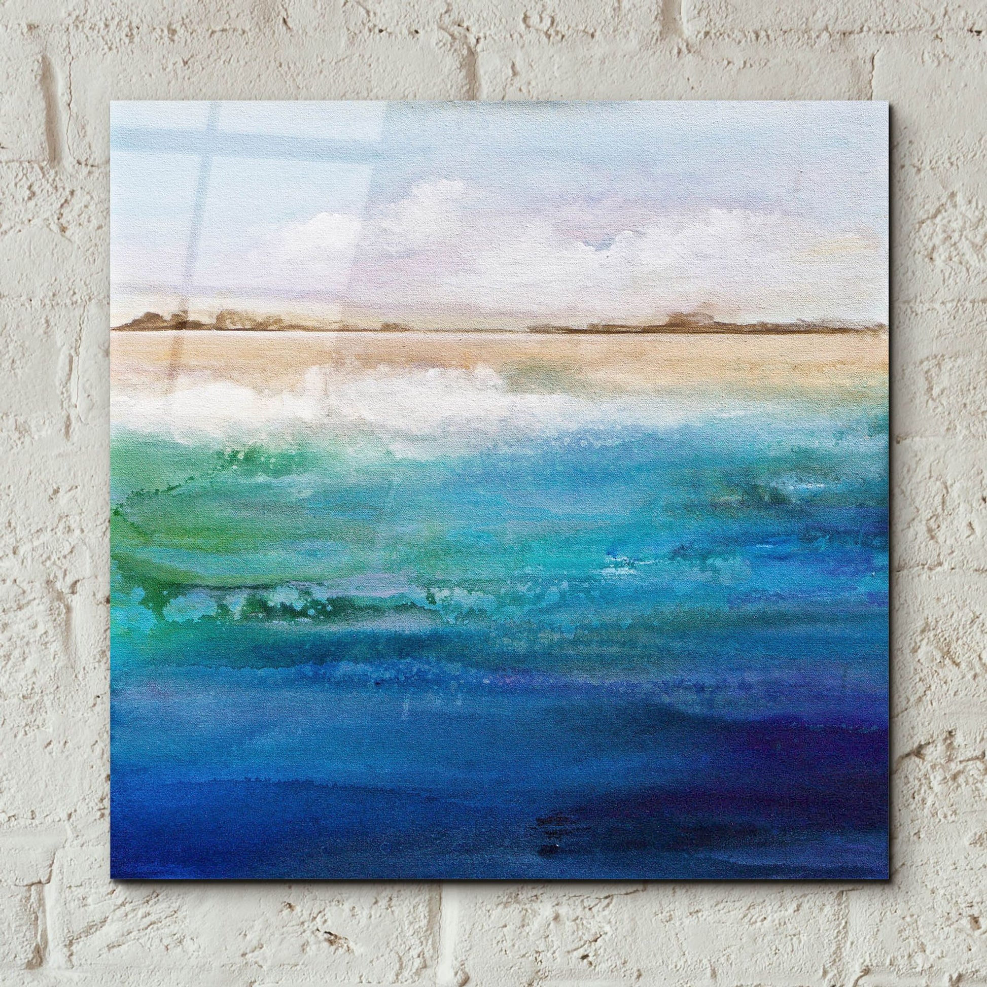 Epic Art 'Shoreline' by Karen Hale, Acrylic Glass Wall Art,12x12