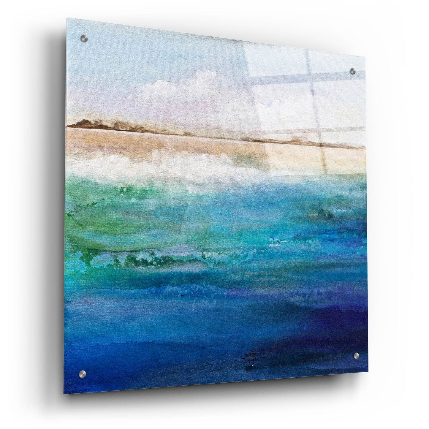 Epic Art 'Shoreline' by Karen Hale, Acrylic Glass Wall Art,24x24