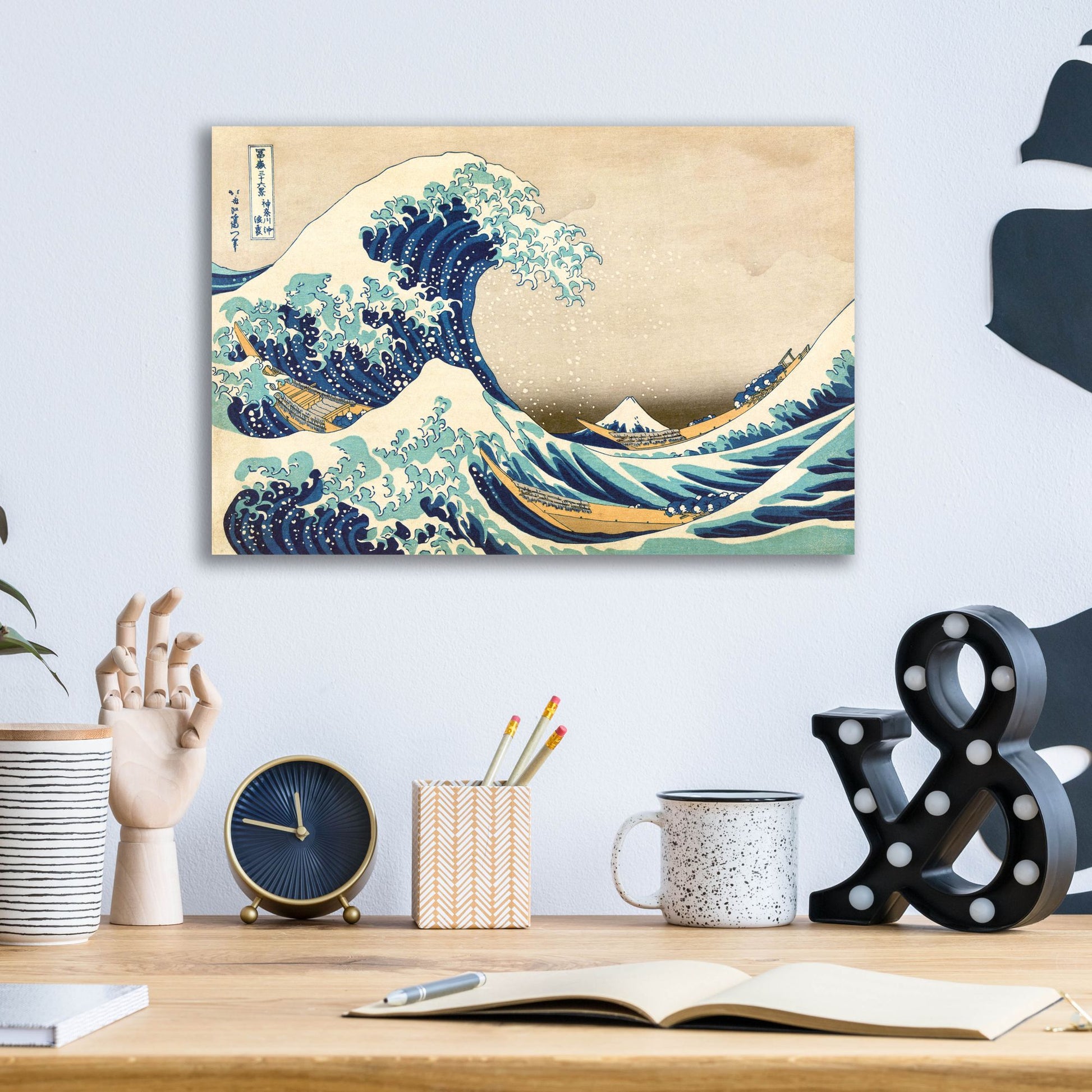 Epic Art 'The Great Wave Off Kanagawa' by Katsushika Hokusai, Acrylic Glass Wall Art,16x12