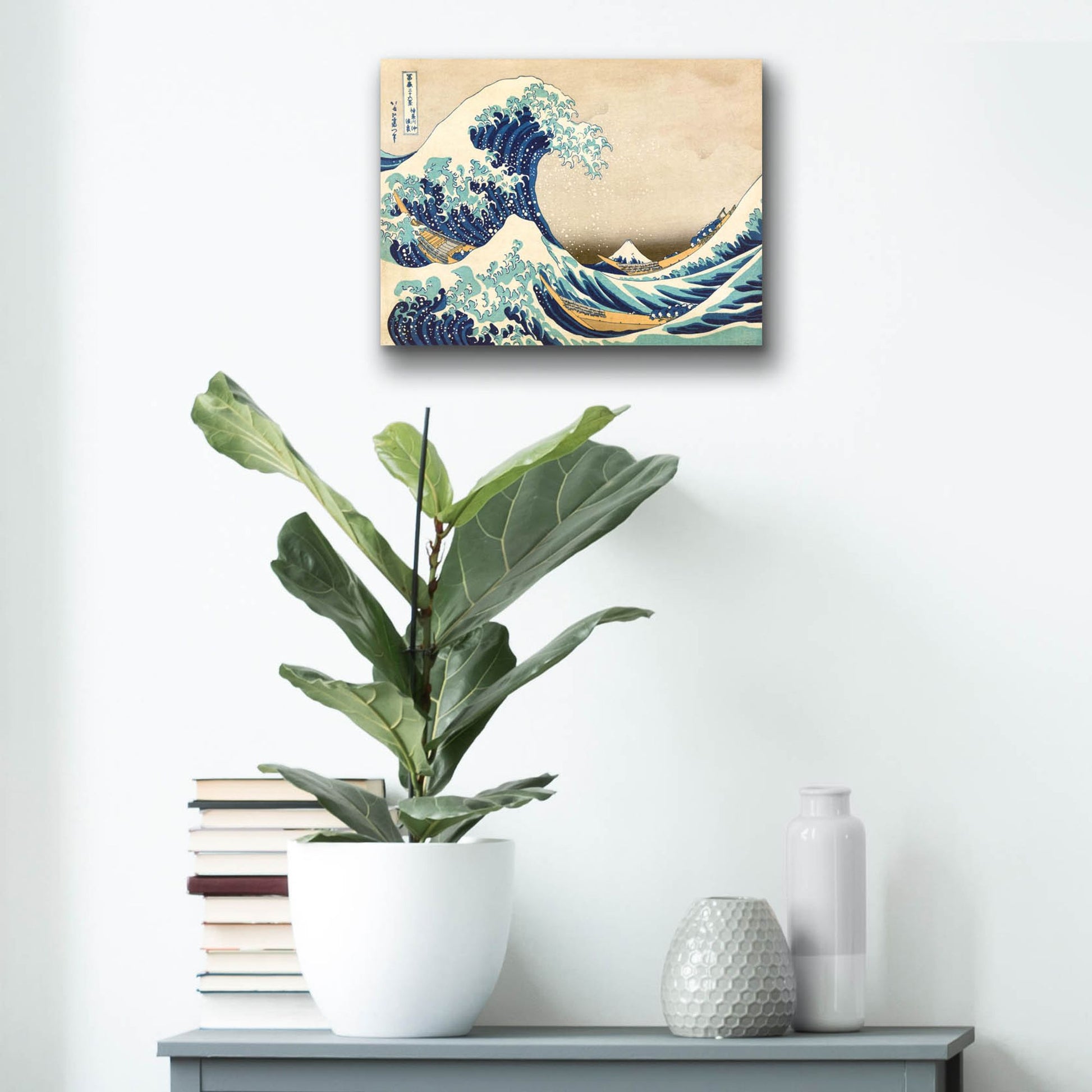 Epic Art 'The Great Wave Off Kanagawa' by Katsushika Hokusai, Acrylic Glass Wall Art,16x12