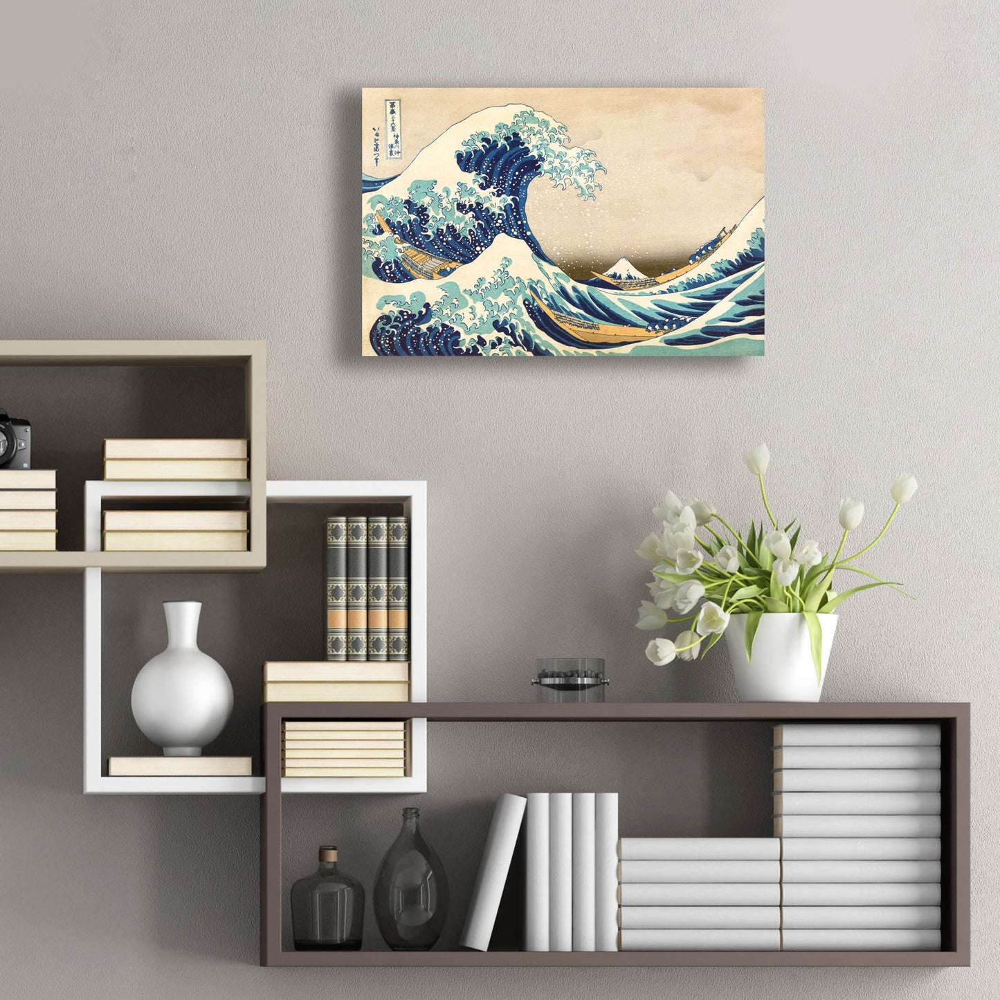 Epic Art 'The Great Wave Off Kanagawa' by Katsushika Hokusai, Acrylic Glass Wall Art,24x16