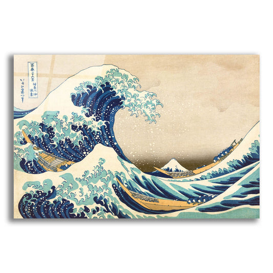 Epic Art 'The Great Wave Off Kanagawa' by Katsushika Hokusai, Acrylic Glass Wall Art