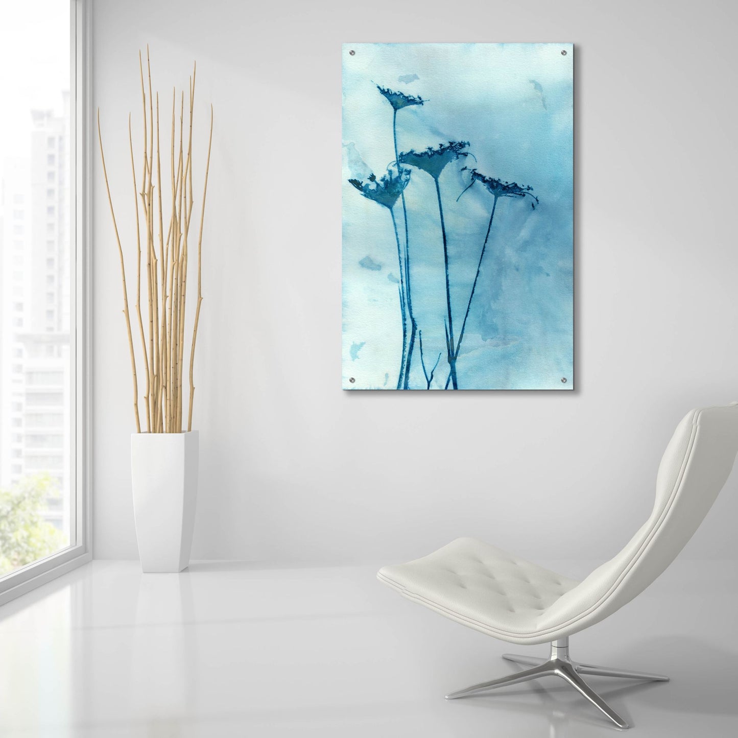 Epic Art 'Blue Anne' by Krista Mccurdy, Acrylic Glass Wall Art,24x36