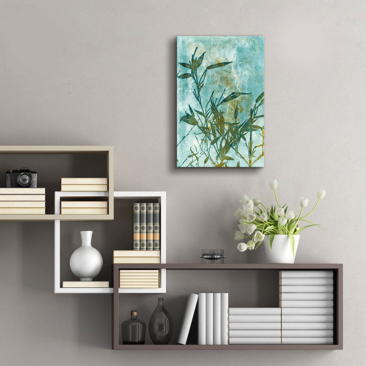 Epic Art 'Leafy Bamboo' by Krista Mccurdy, Acrylic Glass Wall Art,16x24