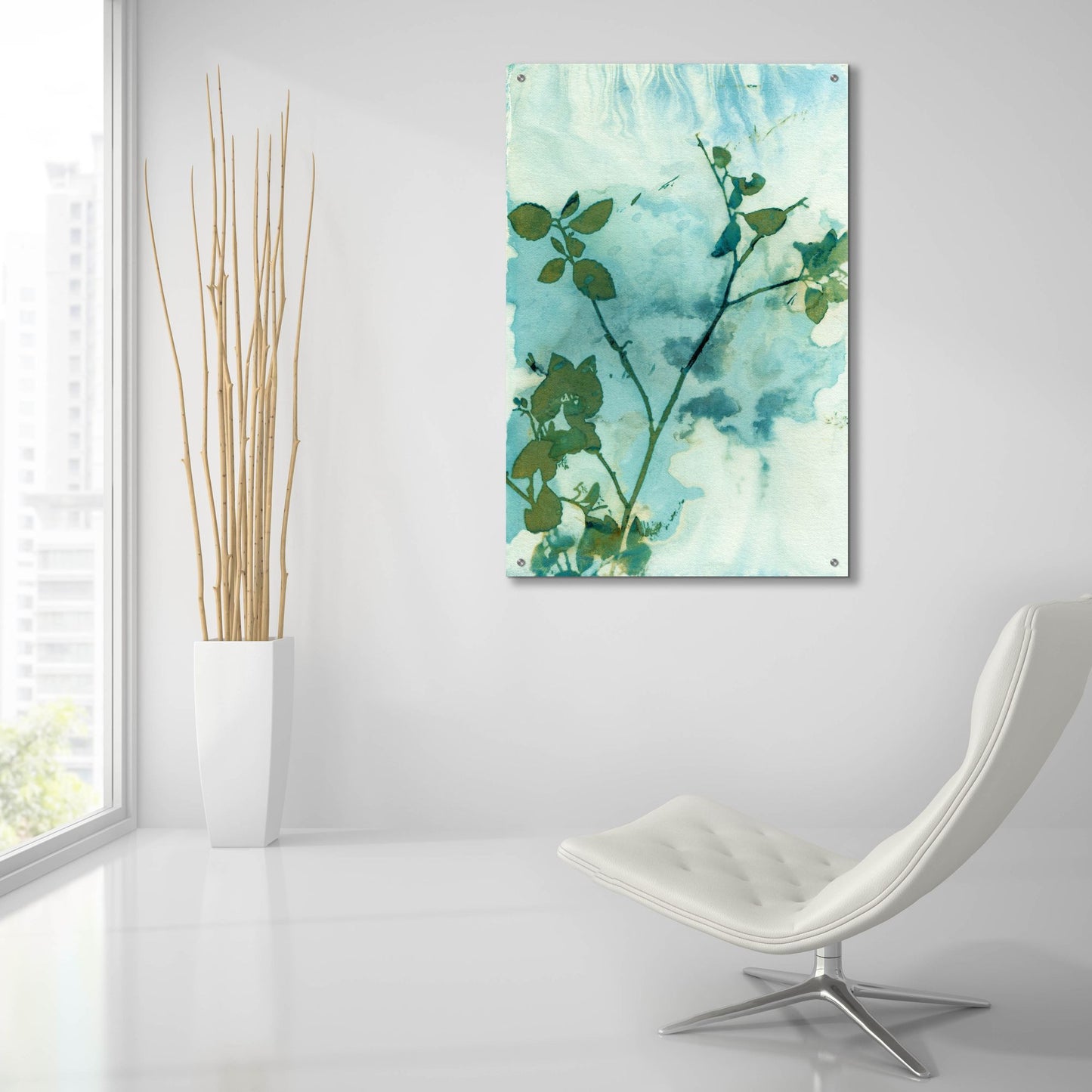 Epic Art 'Leaves And Sky' by Krista Mccurdy, Acrylic Glass Wall Art,24x36