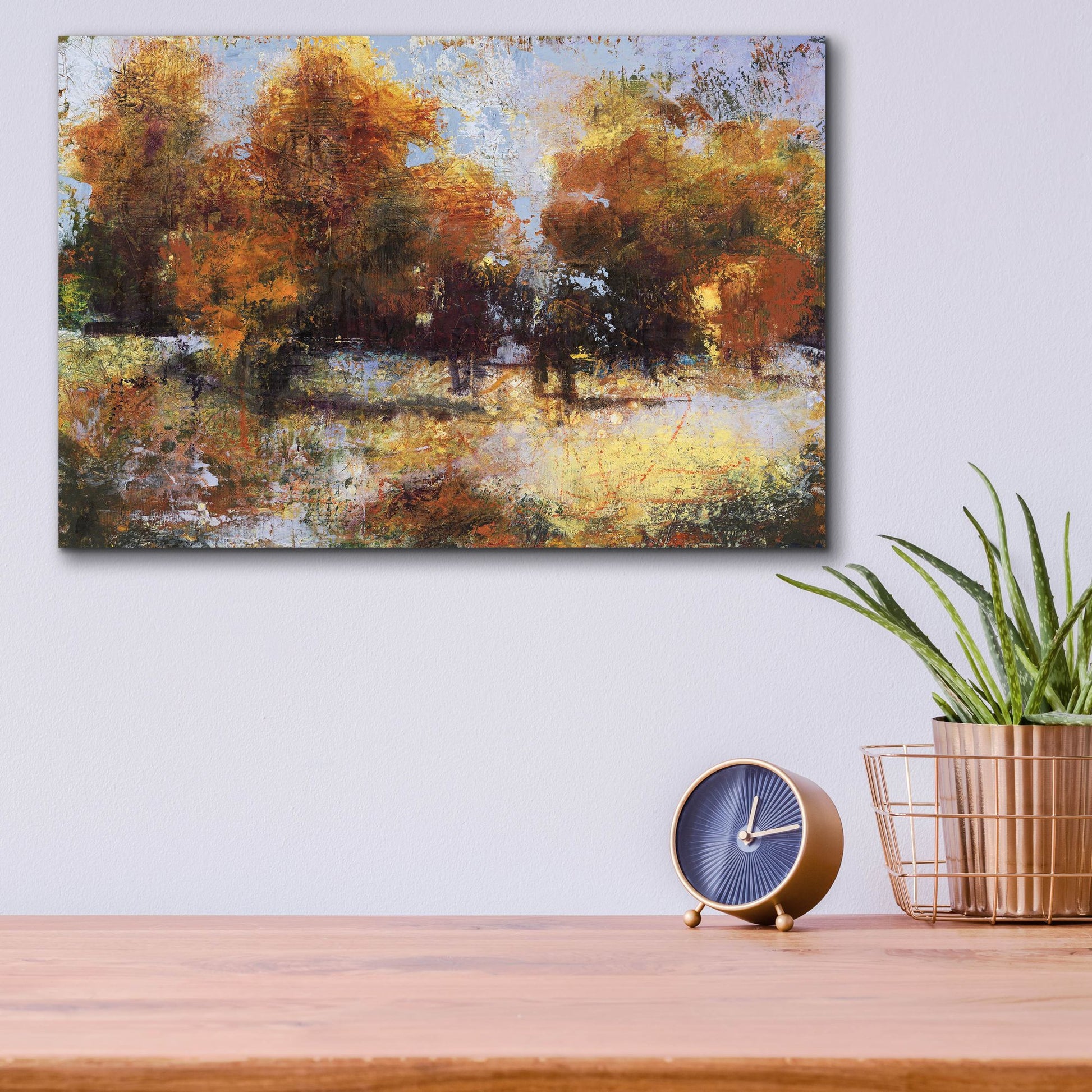 Epic Art 'Autumn Chill' by Linda Nickell, Acrylic Glass Wall Art,16x12