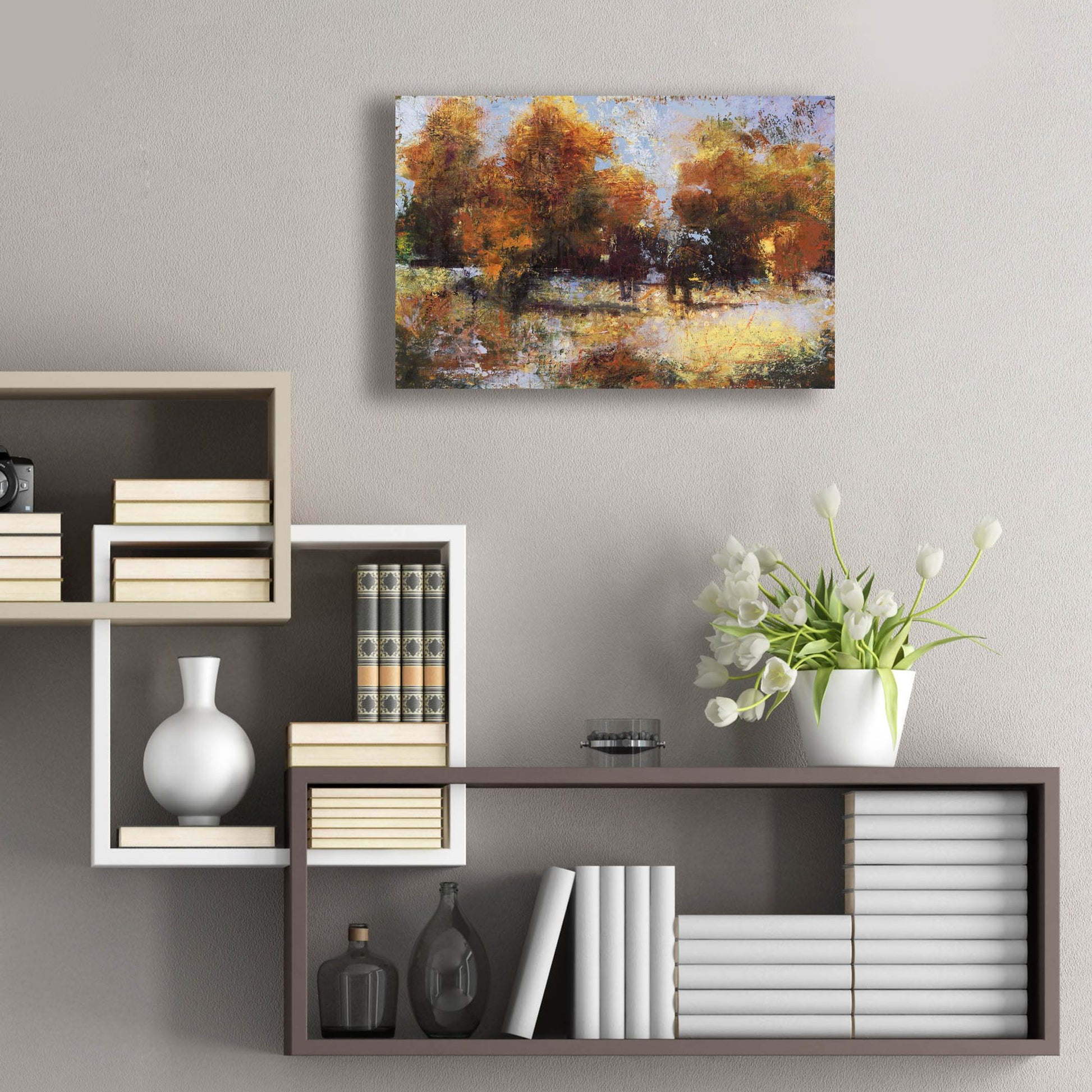 Epic Art 'Autumn Chill' by Linda Nickell, Acrylic Glass Wall Art,24x16