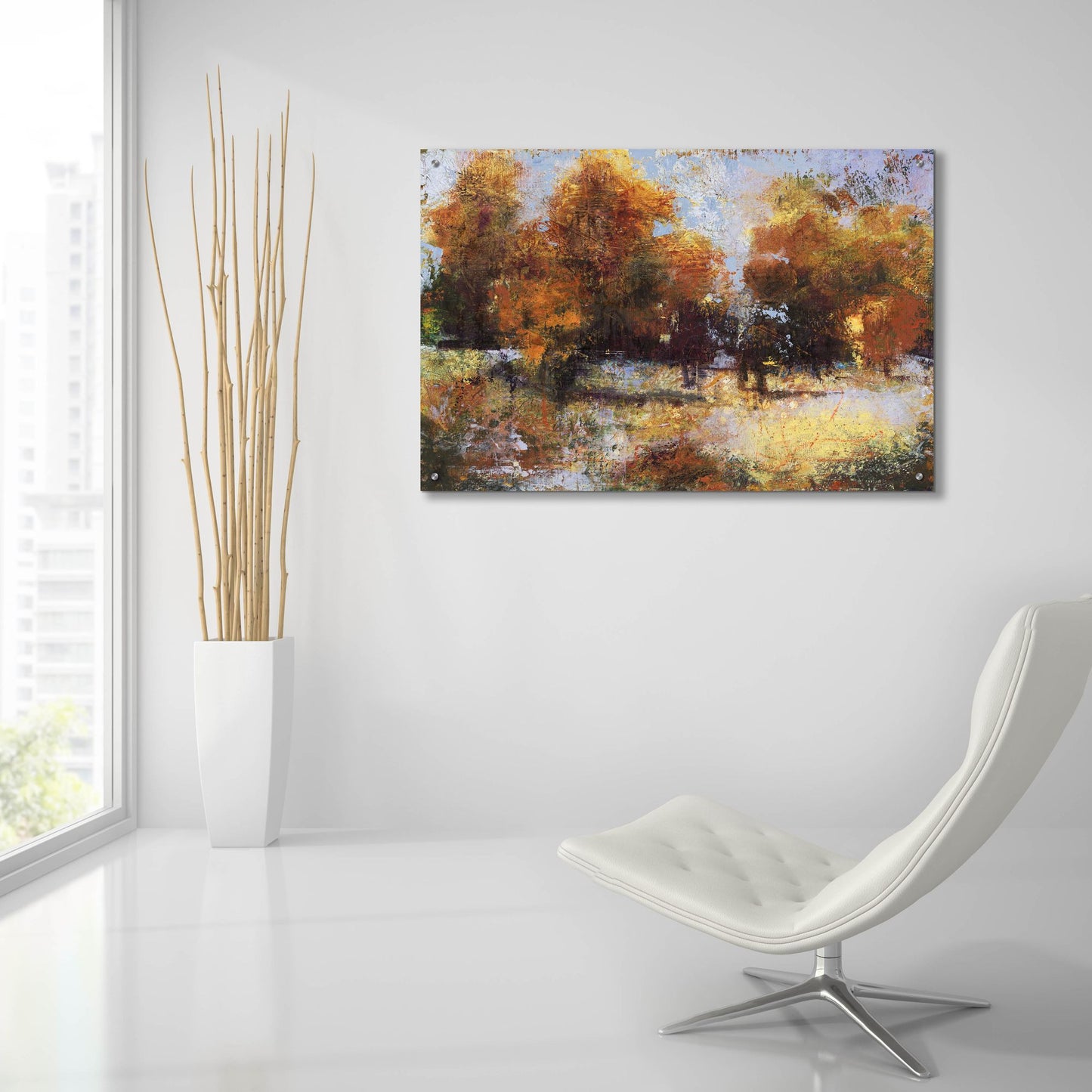 Epic Art 'Autumn Chill' by Linda Nickell, Acrylic Glass Wall Art,36x24