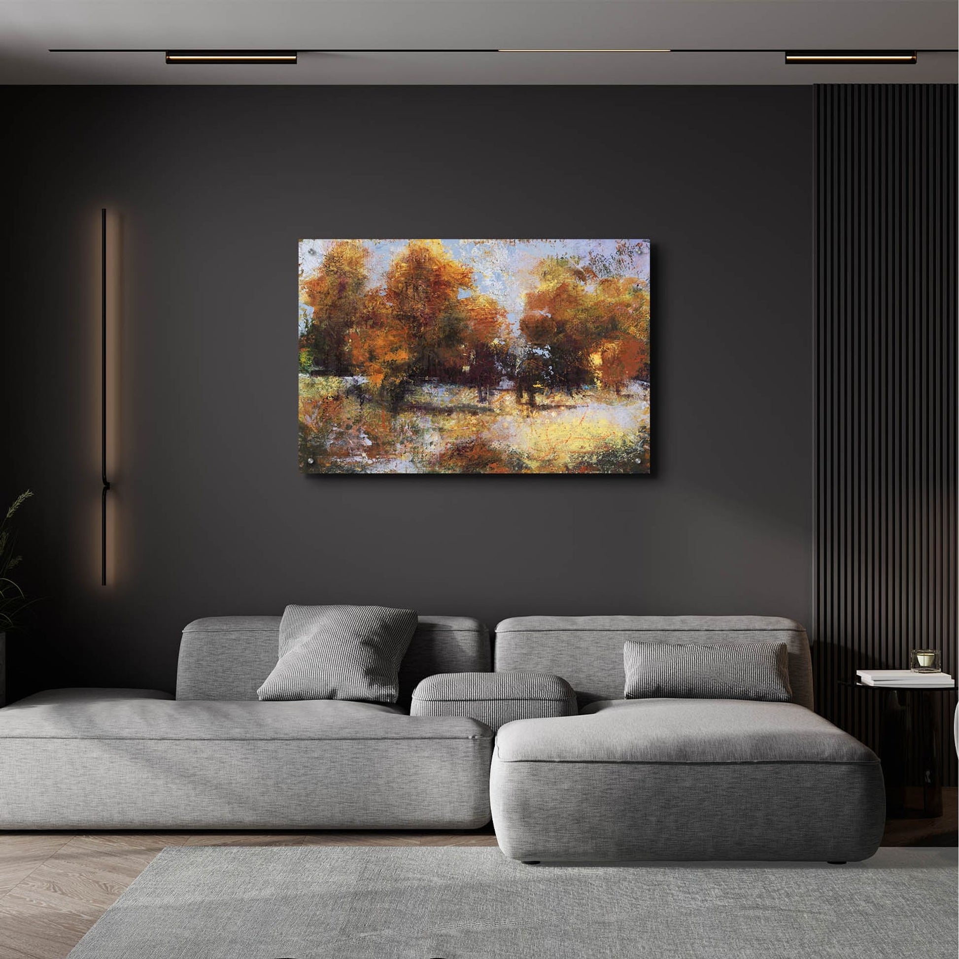 Epic Art 'Autumn Chill' by Linda Nickell, Acrylic Glass Wall Art,36x24