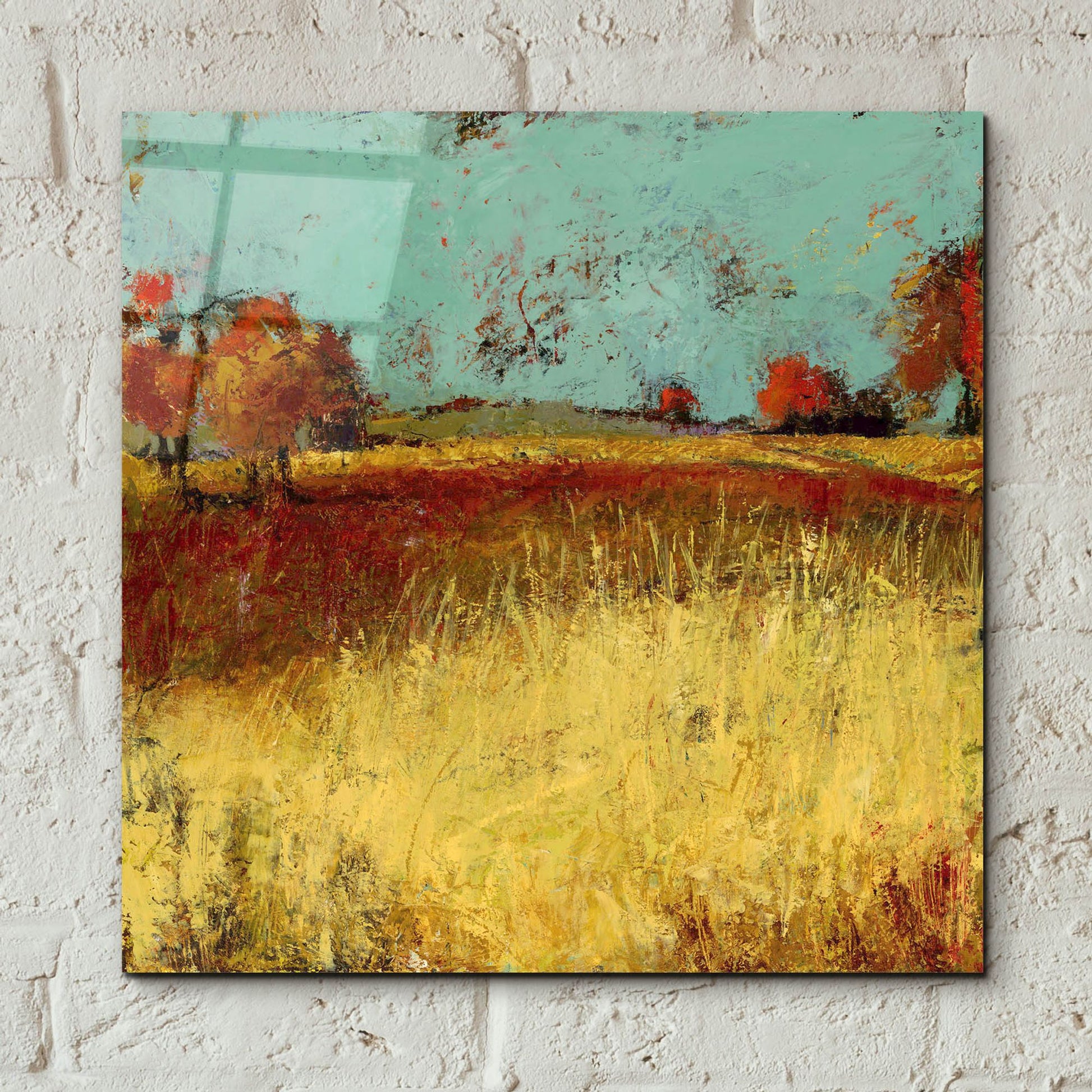 Epic Art 'Country Side No 2' by Linda Nickell, Acrylic Glass Wall Art,12x12